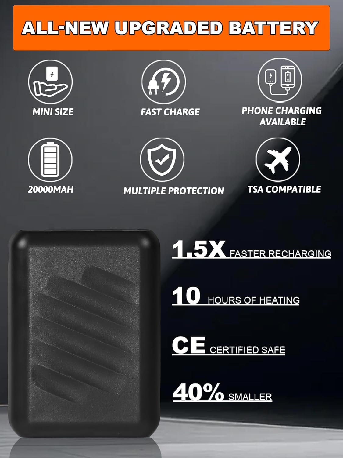 Heated vest for Men with 12v 20000mah Battery with 15 Heating Zones Mens Heat... - Picture 6 of 13