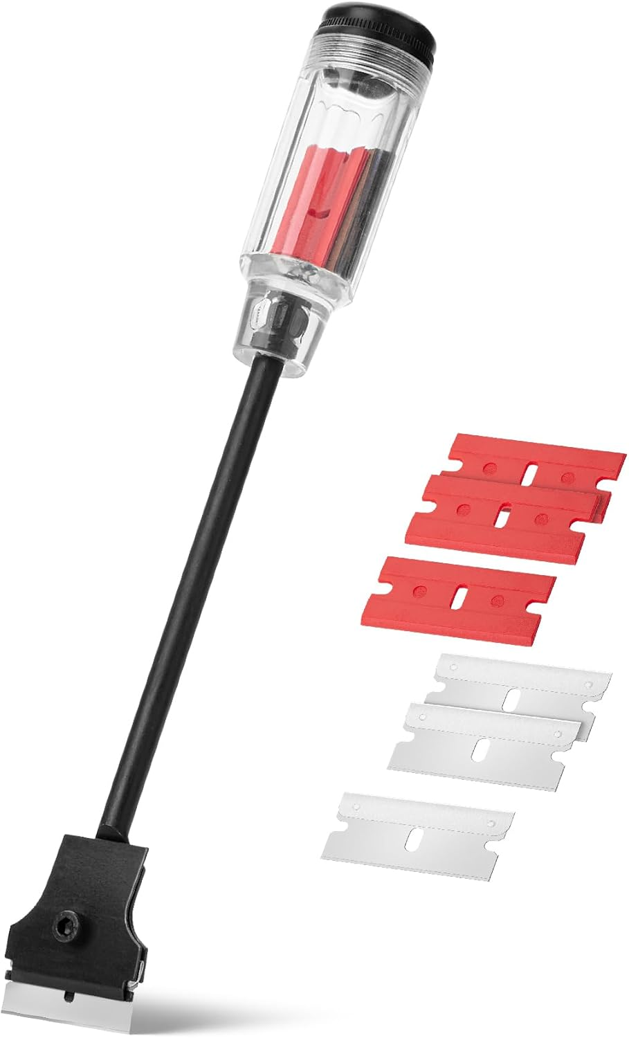 Bates- Long Reach Extension Scraper, 11-Inch, Razor Scraper with Extra 3 Double