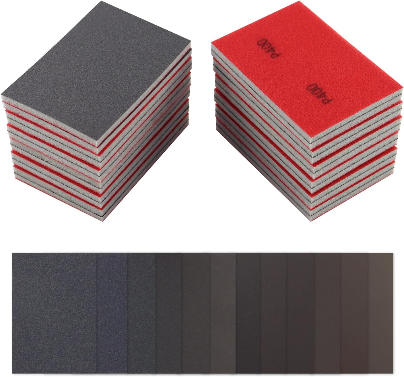 24Pcs Sanding Sponge Set, 12 Different Grades of Sanding Block 180-3000Grits, Reusable Wet and Dry 4