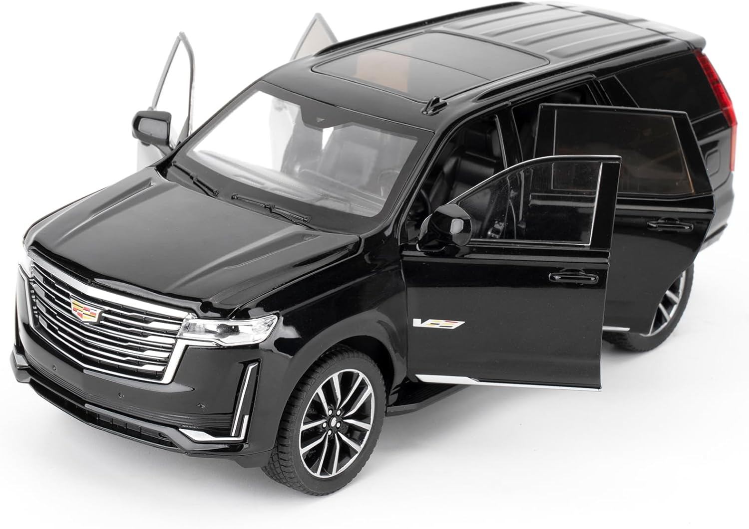 Toy Car Compatible for 1:24 Escalade SUV Model Car, Alloy Pull Back Diecast Collectible Car with Sounds&Lights for Kids Boys Girls and Adults, Gift Black