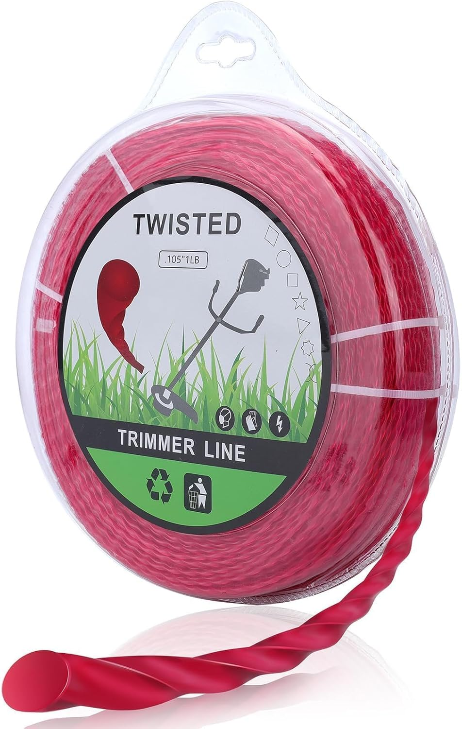 Hipa 105 Trimmer Line Heavy Duty, Commercial round Twist String Trimmer Line, Weed Eater String 105, 2.7 Mm/105-Inch, 1-Pound by 262-Foot