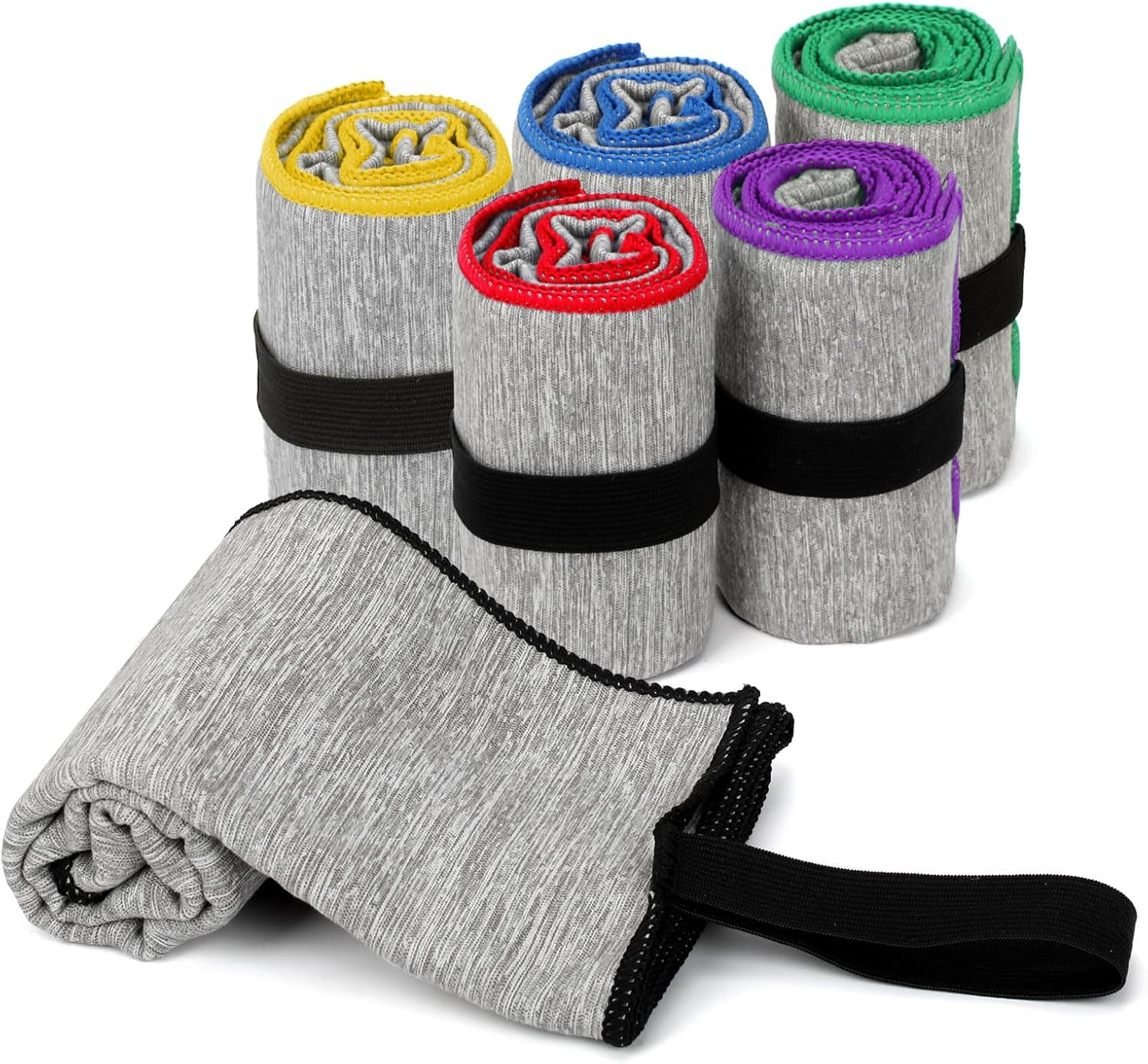 6 Pack Gym Towels Microfiber Quick Dry Men Women Working Out Gear for Body Sweat Fitness Yoga Exercise Tennis Outdoor Fast Drying Running Riding Jogging Hiking Camping Fishing Towel