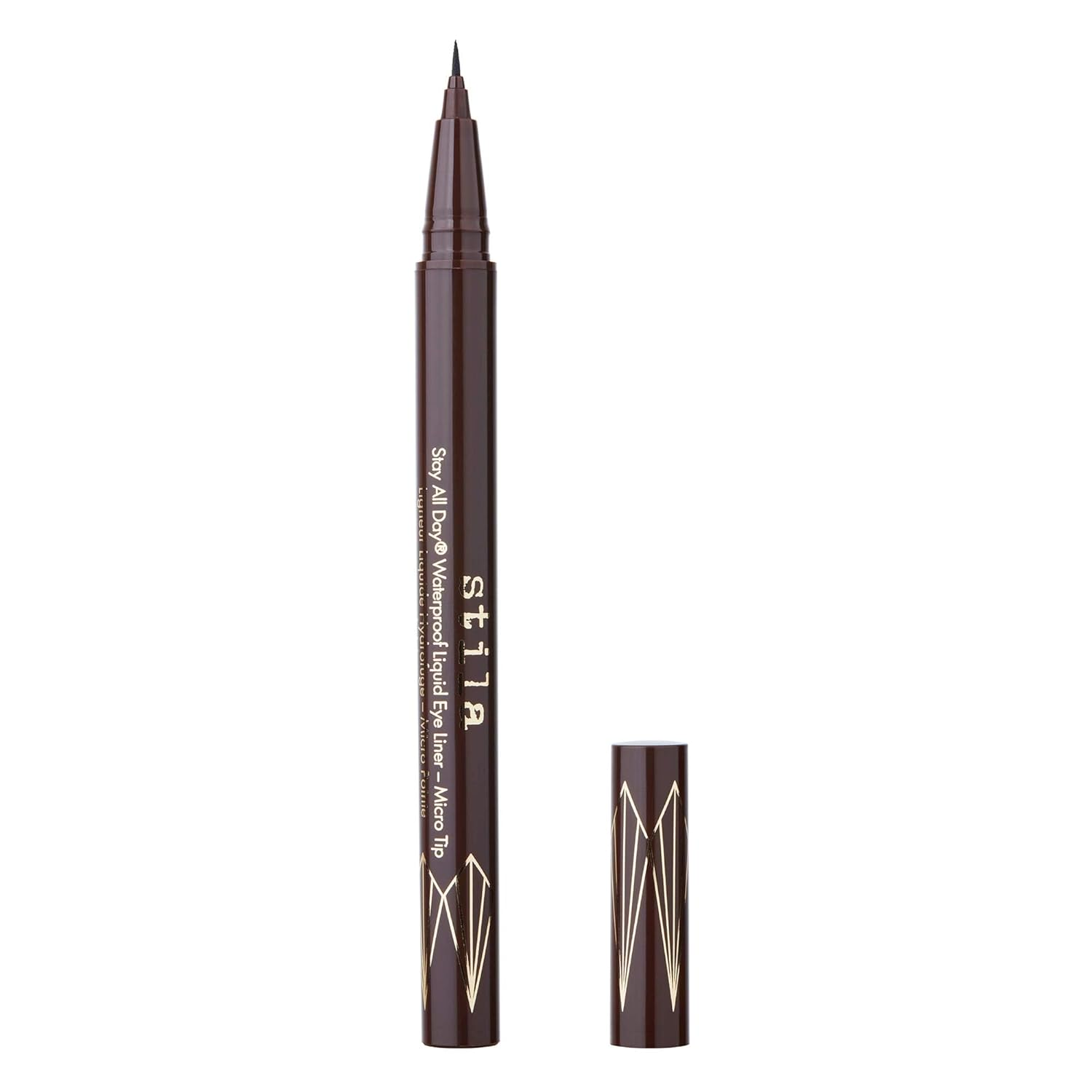 Waterproof Liquid Eye Liner, Stay All Day Makeup with Fine Brush Tip Lasting Satin Finish, Smudge-Proof & Transfer-Resistant