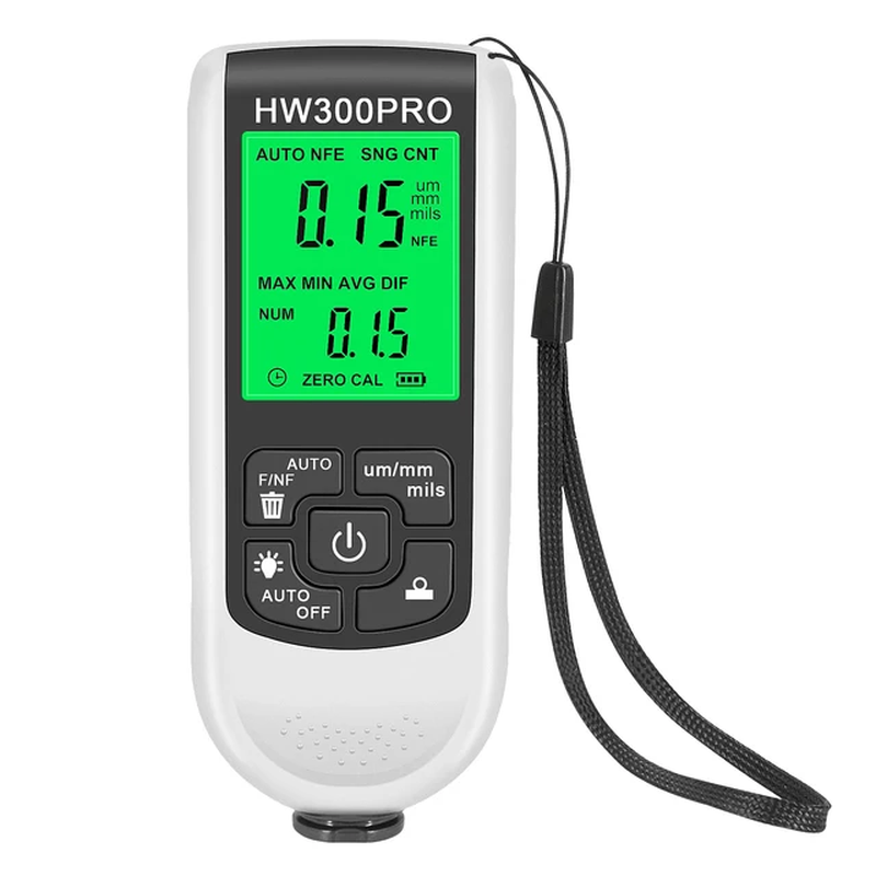 HW-300 Car Coation Thickness Gauge 0-2000UM Car Paint Film Thickness Tester Car Coating Measuring Tools Automotive Paint Meter