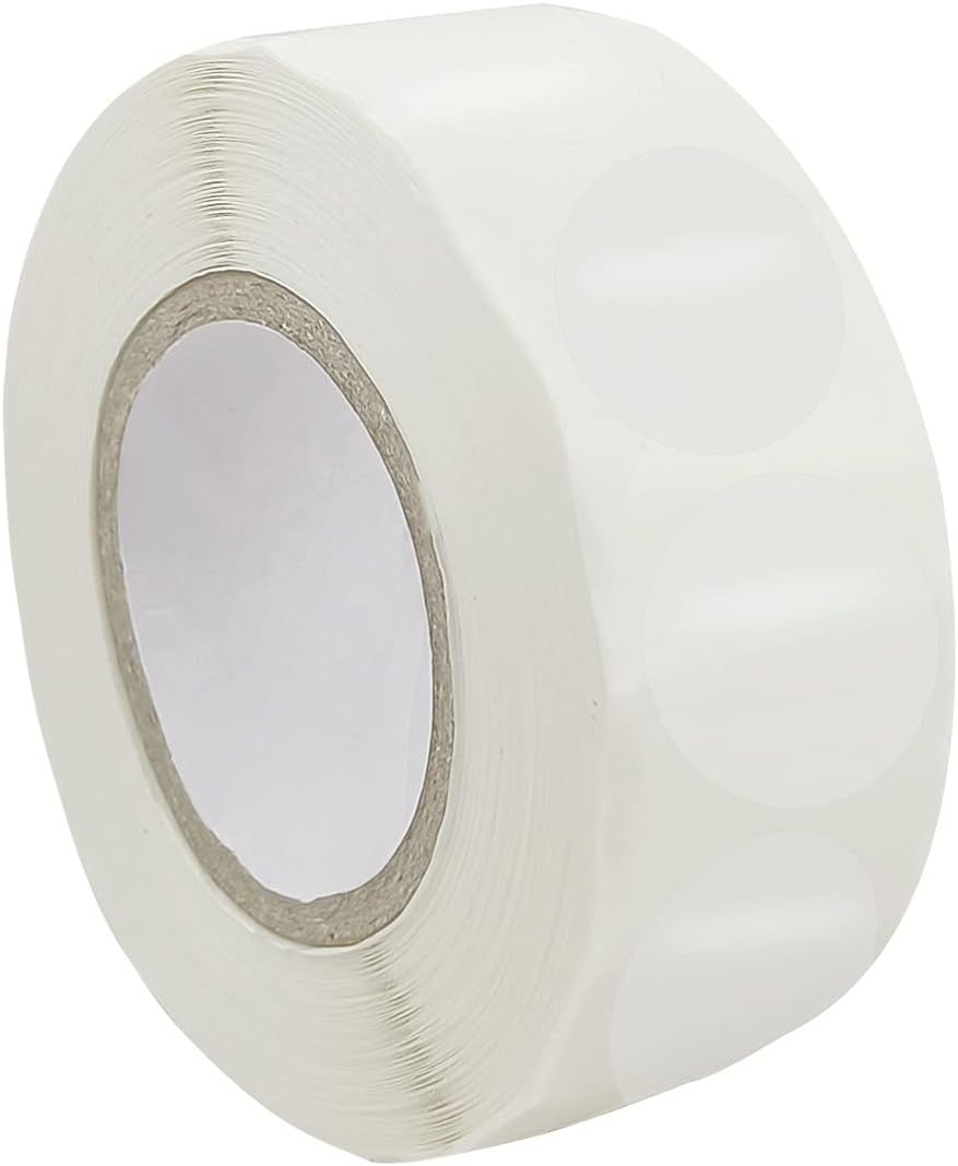 1000 Pcs per Roll Clear Package Seals Stickers Envelope Seals for Mailing round Circle Wafer Seal Labels Transparent Envelope Tab Sealer and Retail Package Self Adhesive Seal Label Sticker (1 Inch)