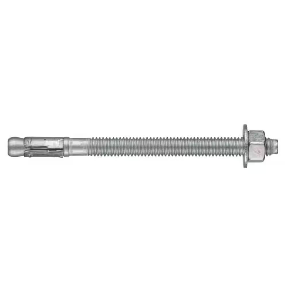 1/2 In. X 5-1/2 In. Kwik Bolt 1-Long Thread-Carbon Steel Zinc Plated Hex Nut Concrete Wedge Anchor (12-Pack)