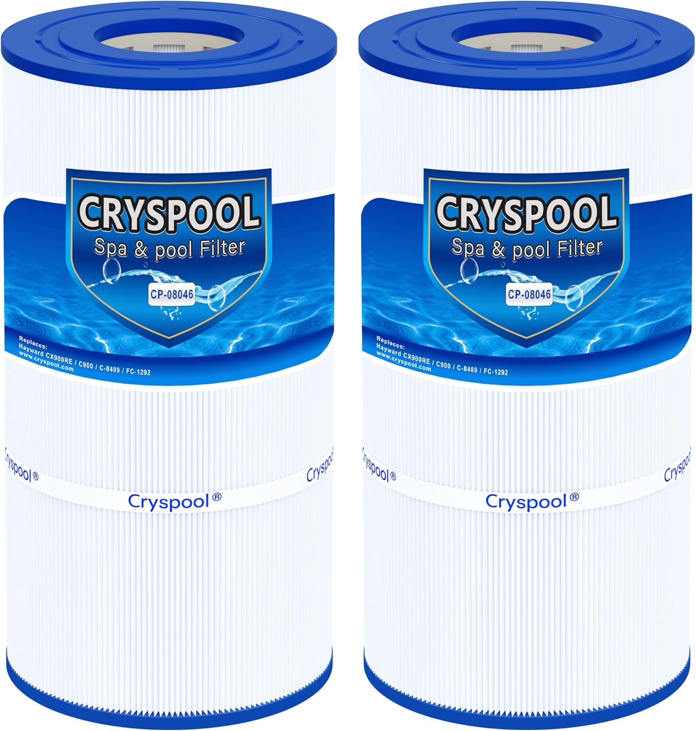 ® 08046 Filter Compatible with CX900RE, Star-Clear plus C900, C-900, Posi-Clear PXC-95, Ultral-B6, PP-B6, C-8409, PA90, FC-1292, 90 Sq. Ft Pool Filter Cartridge, 2 Pack