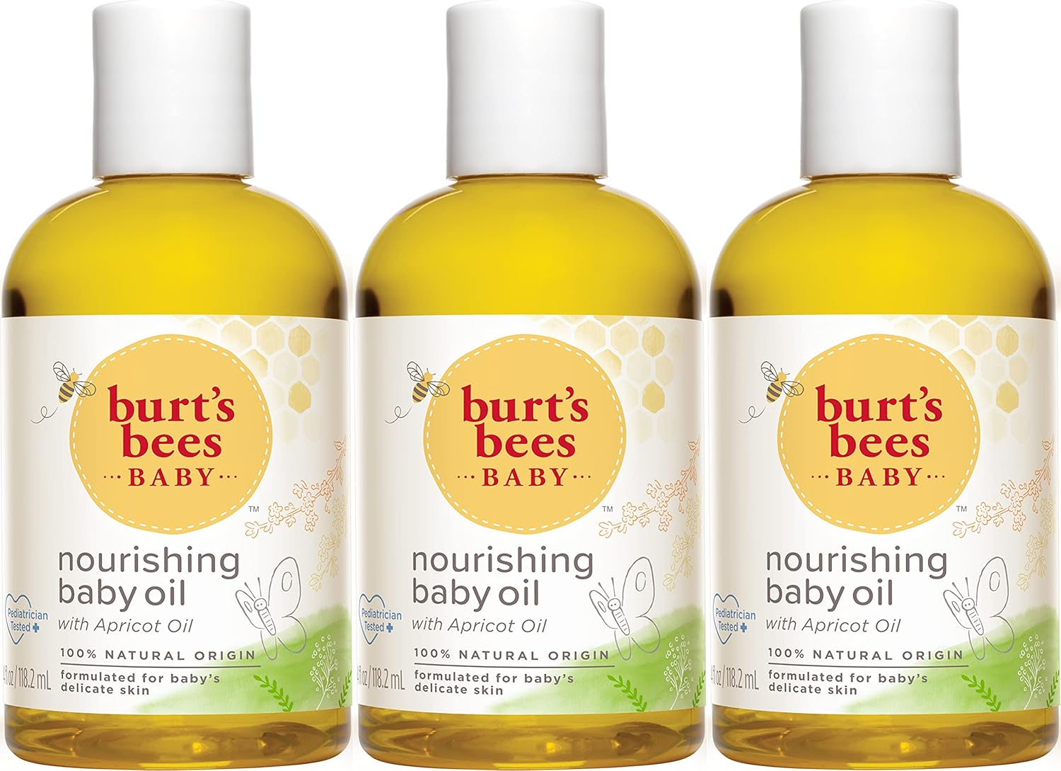 Baby Nourishing Baby Oil, 100% Natural Origin Baby Skin Care - 5 Ounce Bottle