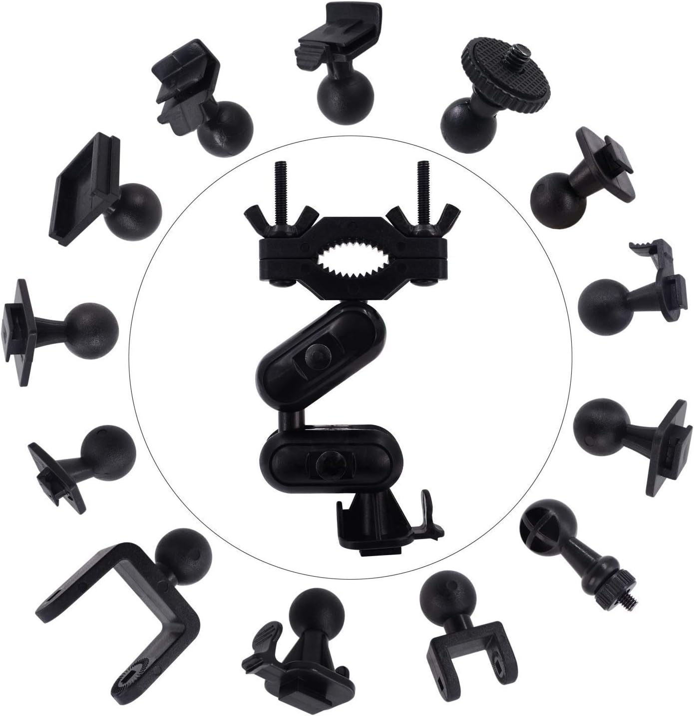 Isaddle Dash Cam Mirror Mount Holder - Professional Rearview Mirror Dash Cam Mount with Various Joints Fits Yi/Rove/Rexing/Falcon/Old Shark/Vantrue/Kdlinks/Wheelwitness On-Dash Mounted Cameras