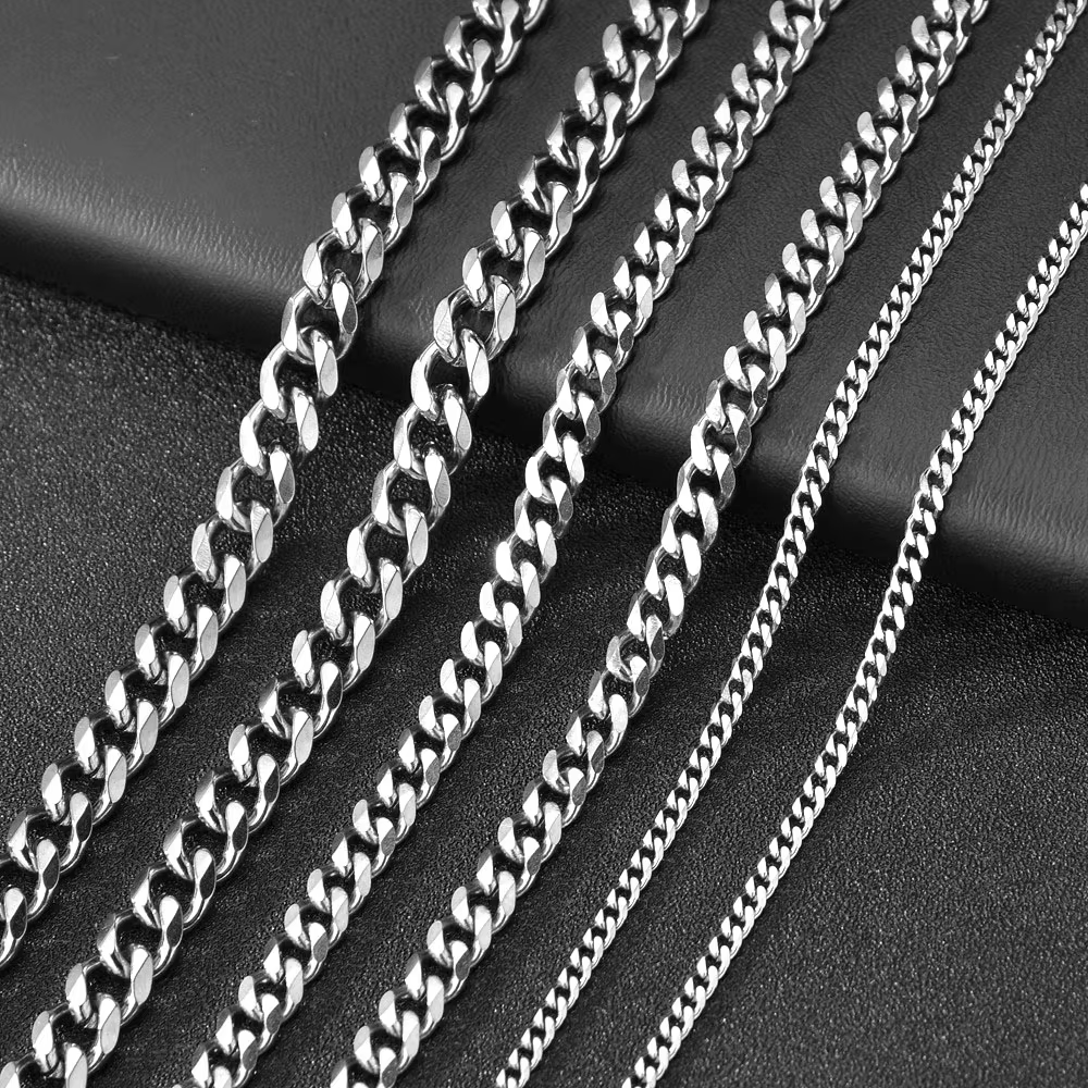 Men'S Cuban Link Chain Size 3.6/5/6/7/8/9Mm Men'S Punk Necklace Stainless Steel video thumbnail