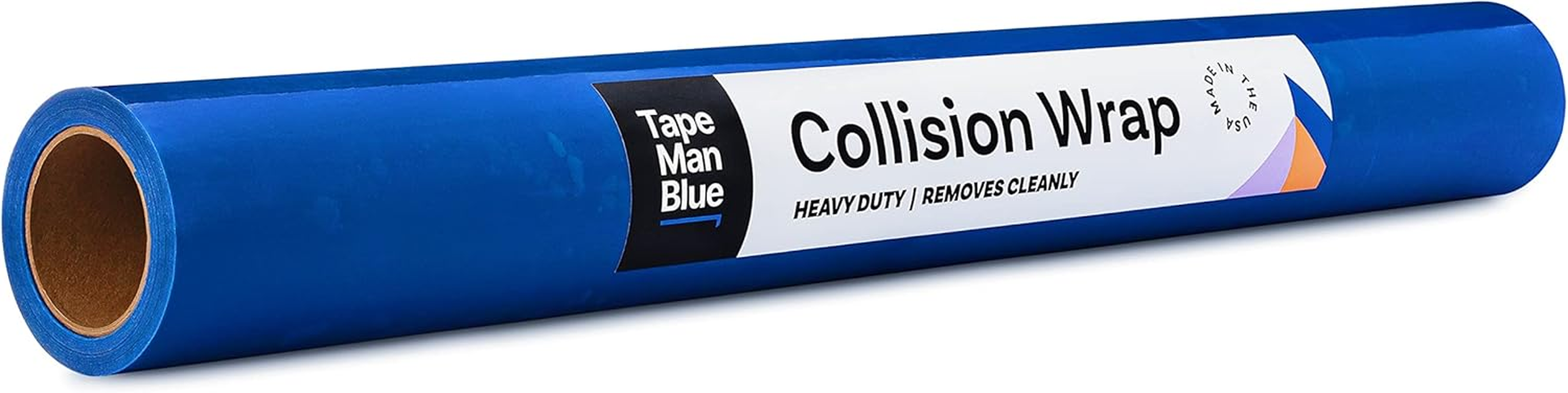 Crash/Collision Wrap, 36 Inch X 200 Feet, Blue Collision Wrap for Damaged Vehicles & Car Windows, Self Adhesive Broken Window Cover for Cars, Clean Removal Plastic Wreck Film, Made in USA