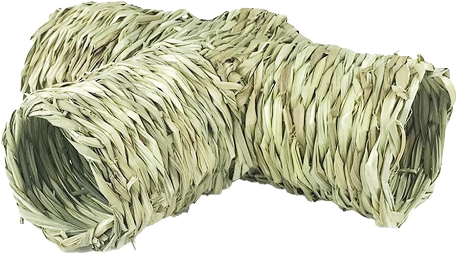 Generic Pet Grass Tunnel Toy Rabbit Tunnel Tube Hut Hay Bed Woven Grass House... - Picture 9 of 9