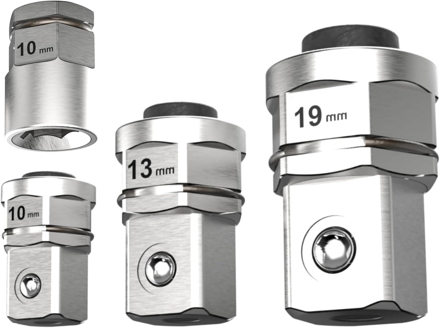 - Socket Wrench Adapters, Ratcheting Wrench to Square Drive Adapter Set