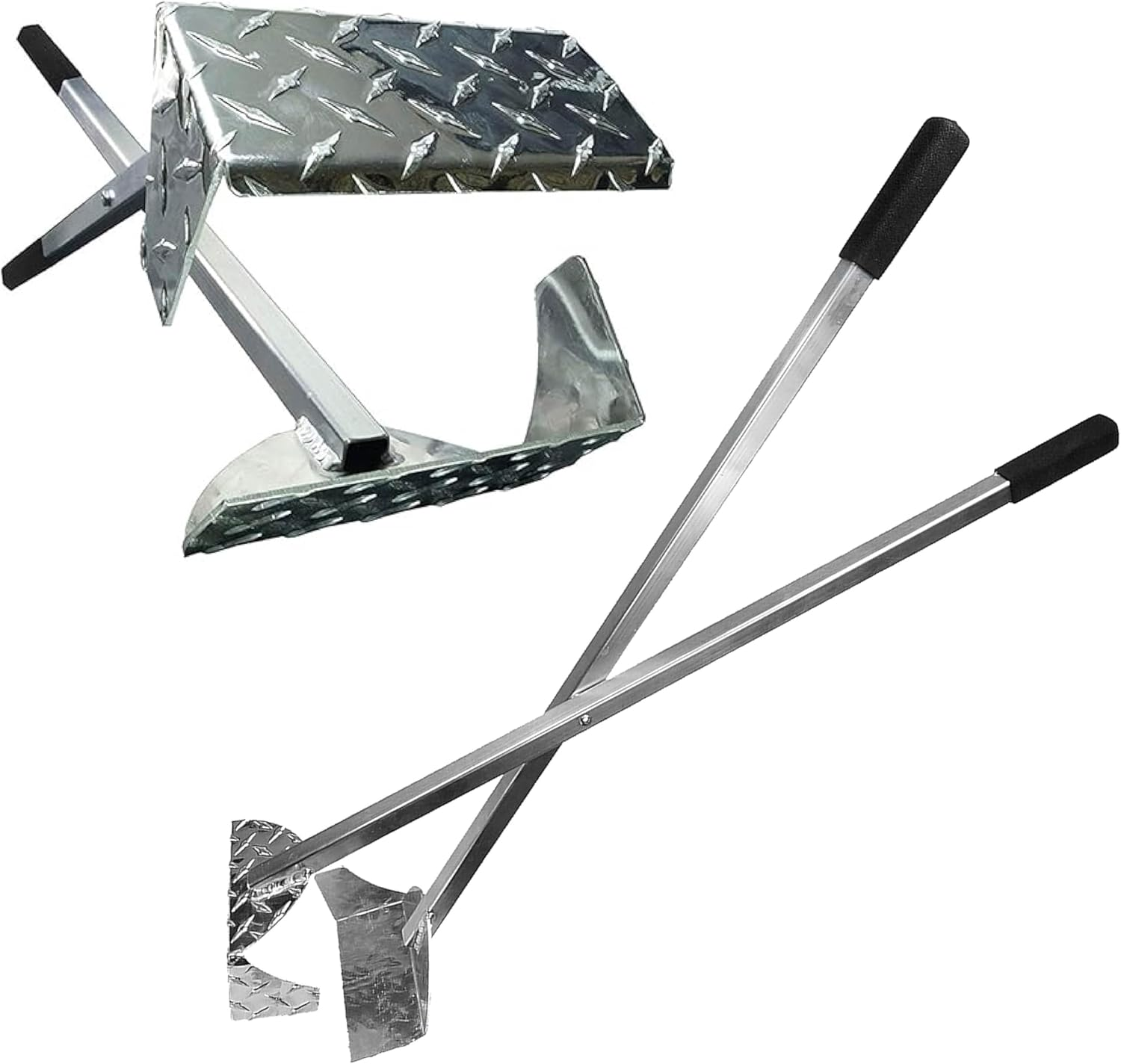 Activedogs Dog Poop Scooper Heavy Duty - Best Ever Dog Pooper Scooper - Flat Style Welded Aluminum Metal & Solid Bolt System Pet Waste Removal Shovel, USA Made