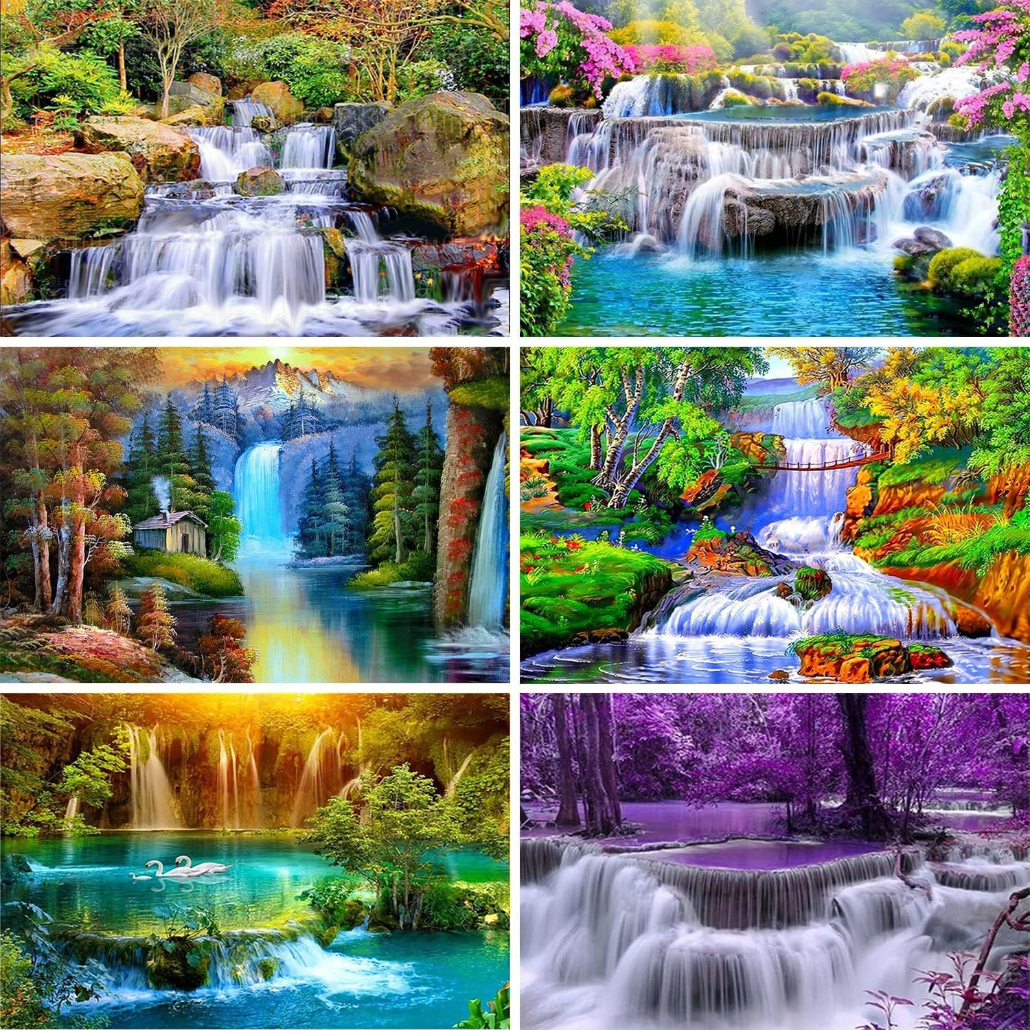 6 Pack Diamond Painting Kits, 30x40cm 5D Diamond Art Kits Crafts for Adults K... - Picture 11 of 13