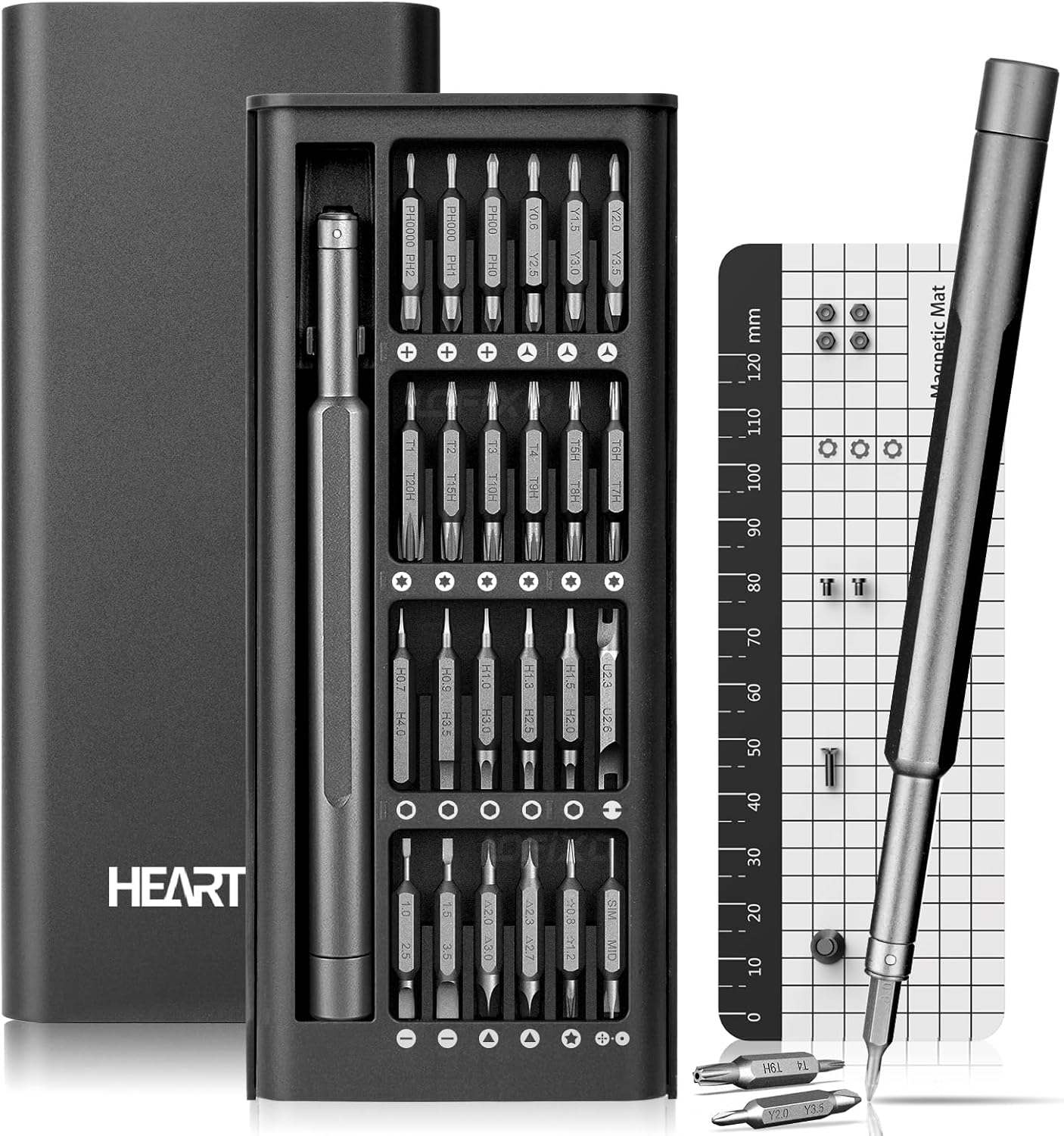 Screwdriver Set Star Pentalobe P5/P2 Triangle Triwing Y000 Y00 for Iphone/macbook/xbox/Switch Controller laptop PC Screwdriver Phillips,FlatHead Glasses Repair Kit Compatible with torx T8/T6/T5/T9/T10