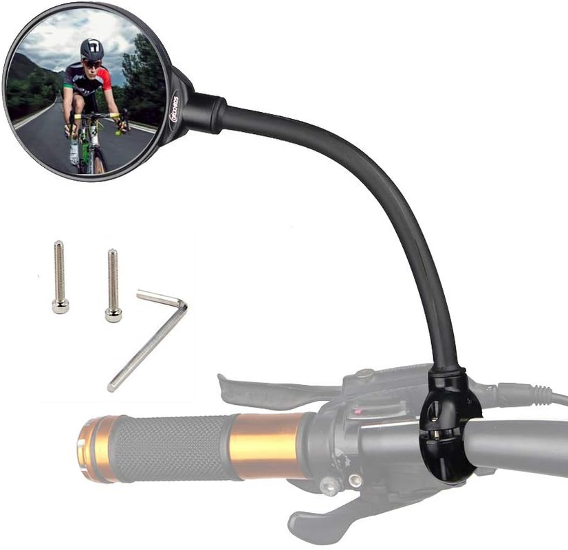 Espejo Bicicleta Rotatorio Ajustable Gran Angular Convexo Universal Anti Choque