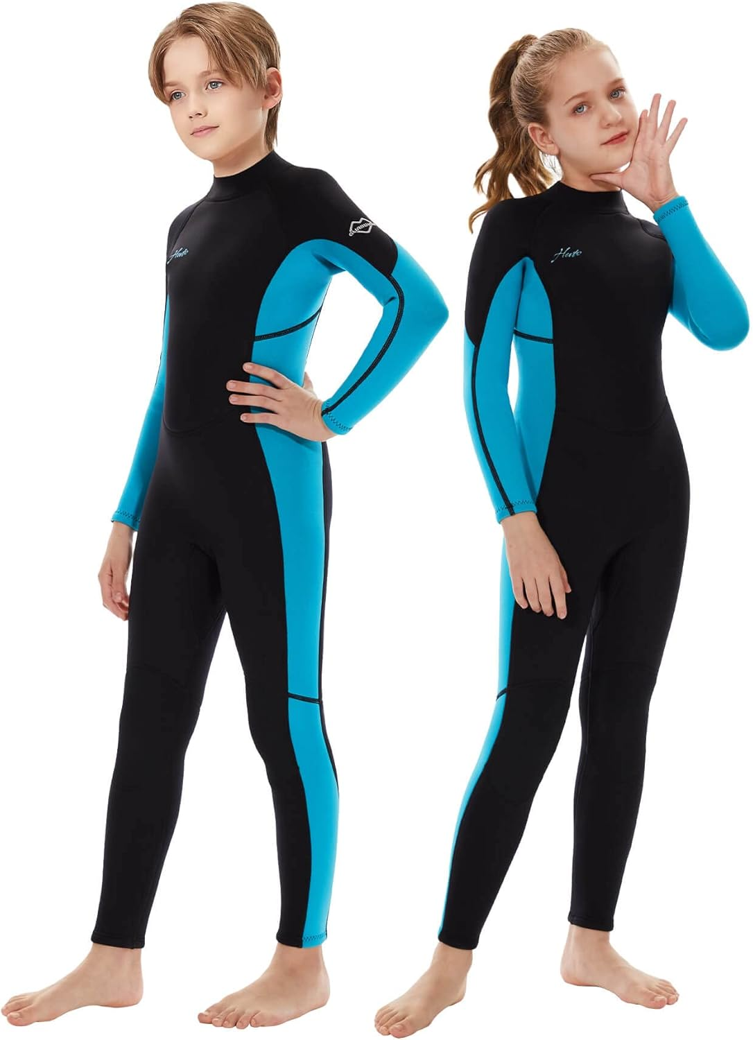 Hevto Kids Wetsuit for Boys Girls Toddler Youth 3/2Mm Neoprene Full Wet Suits in Cold Water for Swimming Surfing Diving