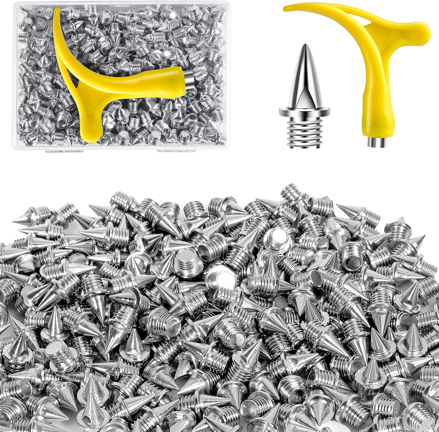 3/8 Inch Stainless Steel Pyramid Track Spikes with Wrench