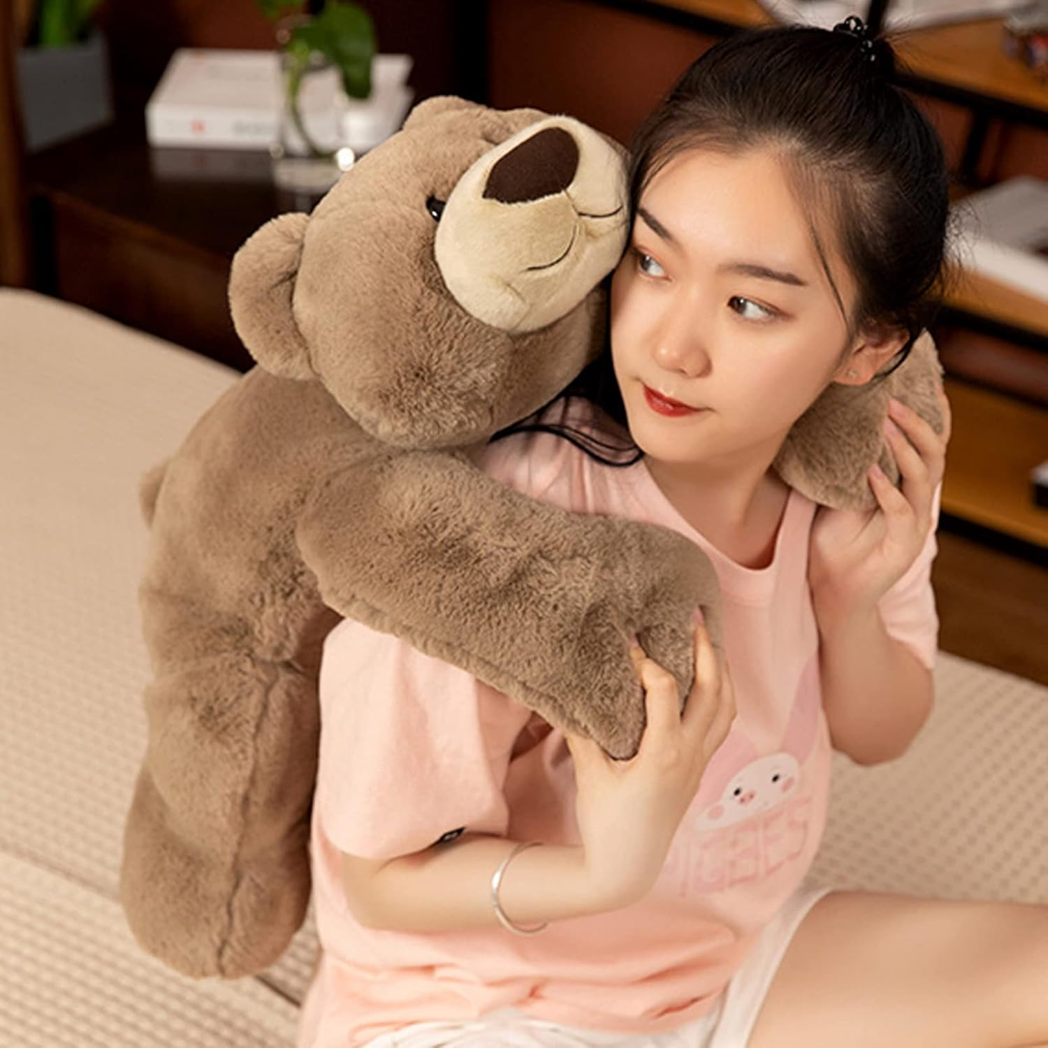 Weighted Stuffed Animals, 3.3 lbs Weighted Bear Stuffed Animal Toy Brown Bear... - Picture 6 of 13