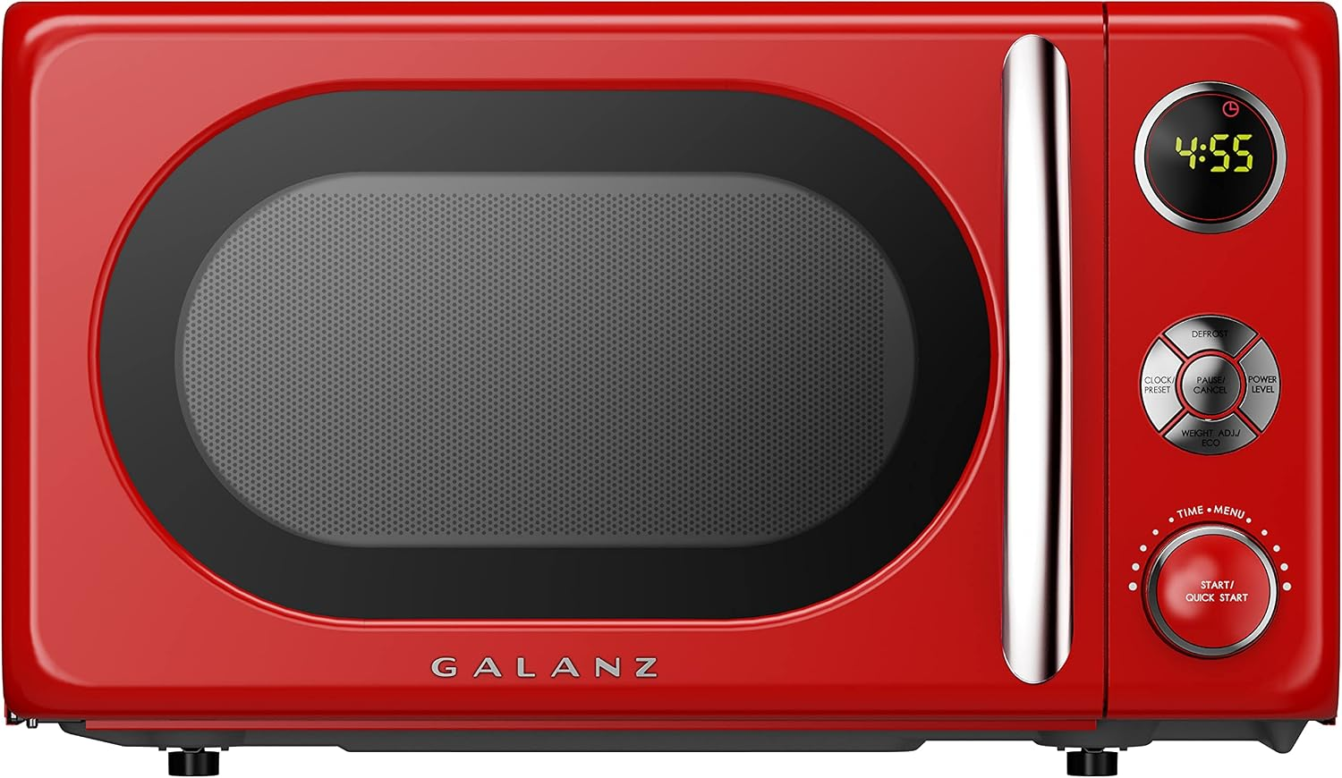 GLCMKA07RDR-07 Microwave Oven, LED Lighting, Pull Handle Design, Child Lock,Retro Red, 0.7 Cu.Ft
