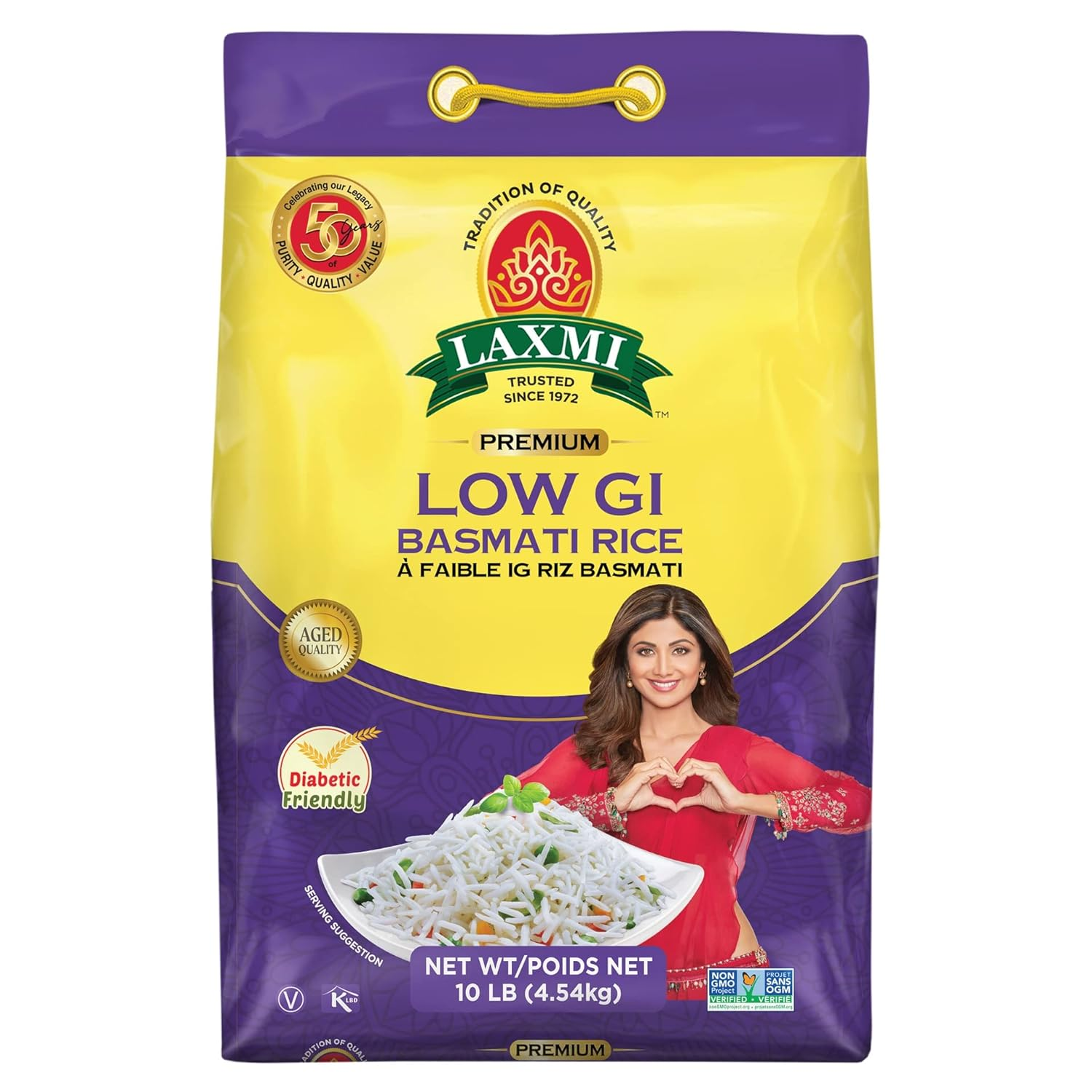 Diabetic Friendly Basmati Rice W/Lower G.I. Index Value - 10Lb