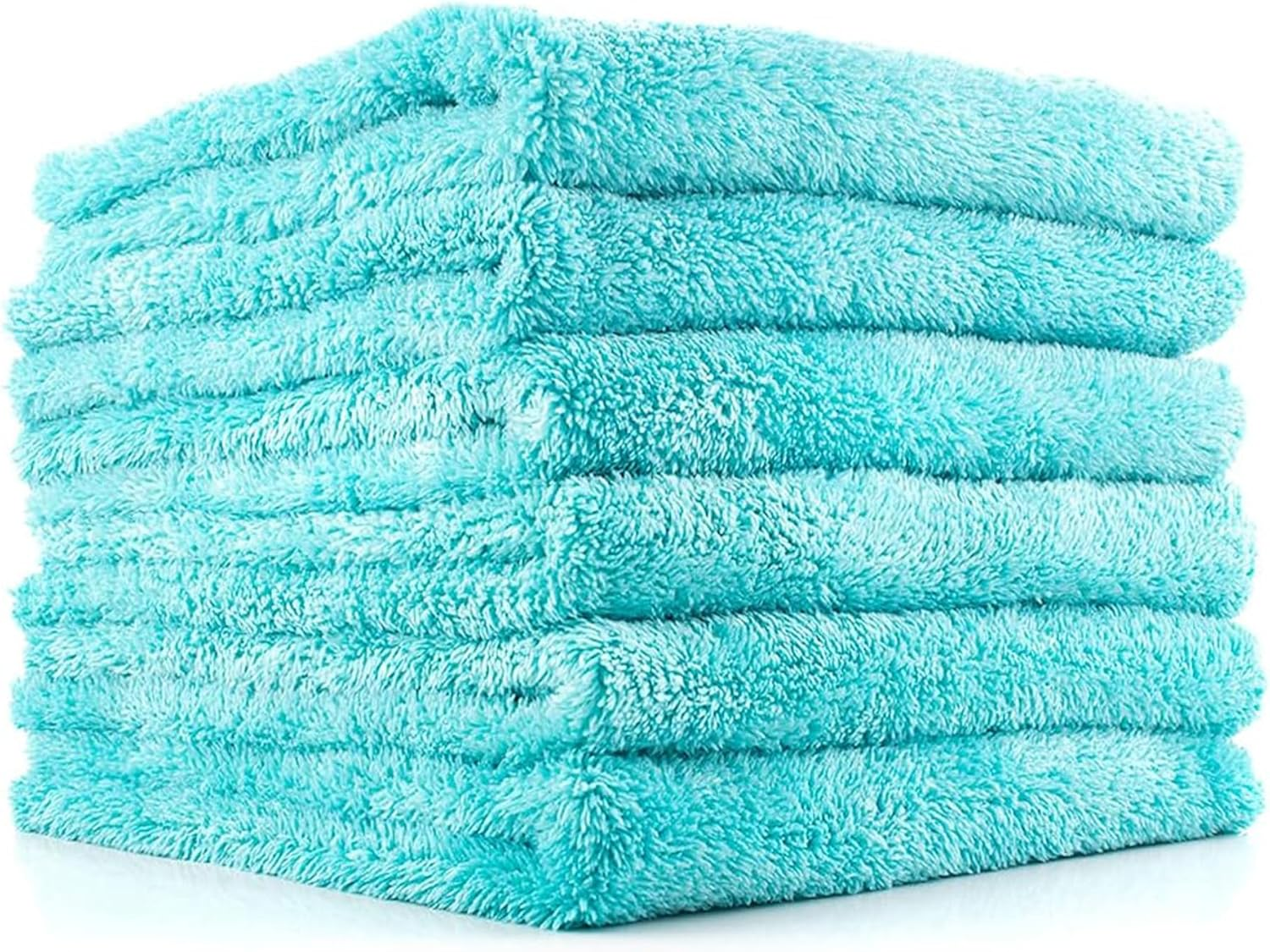- Eagle Edgeless 450 (6-Pack) Professional Korean 70/30 Blend Super Plush Microfiber Detailing Buffing Polishing Drying Towels for Cars 16X16 In, Teal Blue
