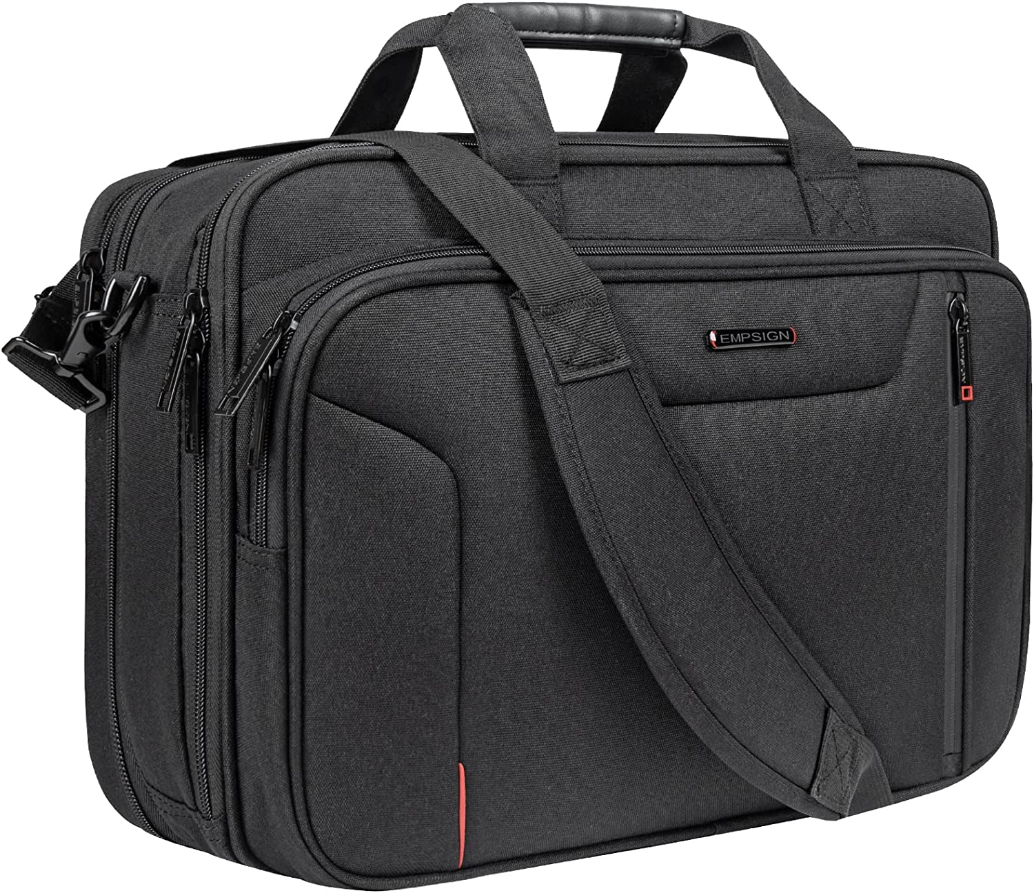 Stylish Laptop Bag Briefcase, 17.3 Inch Laptop Case Expandable Messenger Bag for Men Water Repellent
