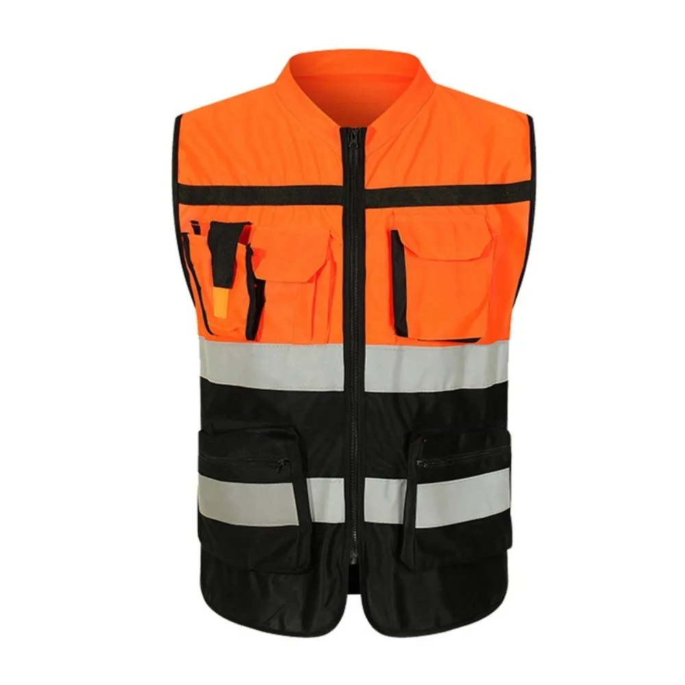 High Visibility Reflective Vest with Pocket One Size Outdoor Safety Clothing Security Warning Safety Running Gear