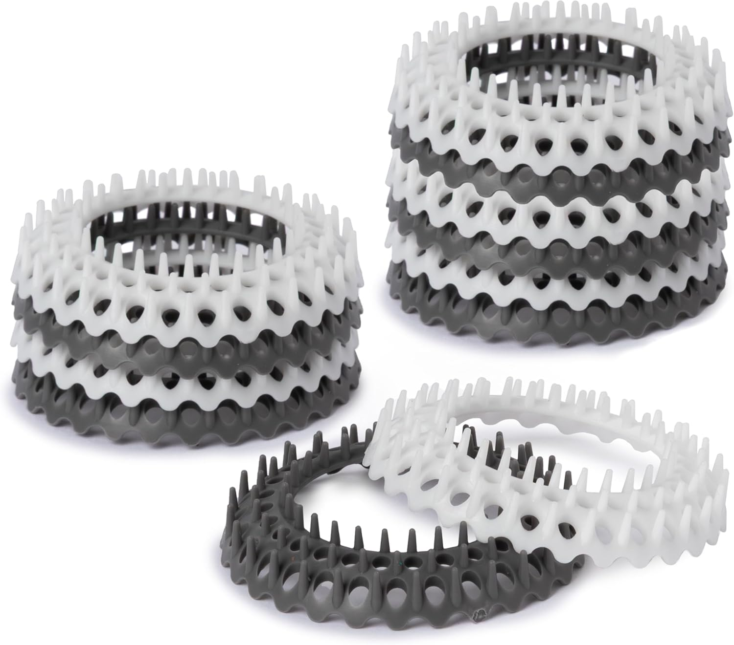 Evriholder Vanity Sink Drain Savers, Secure Fit Hair Catchers Prevent Clogs in Bathroom, Disposable, 3.7-Inch, Gray and White, 12 Pack