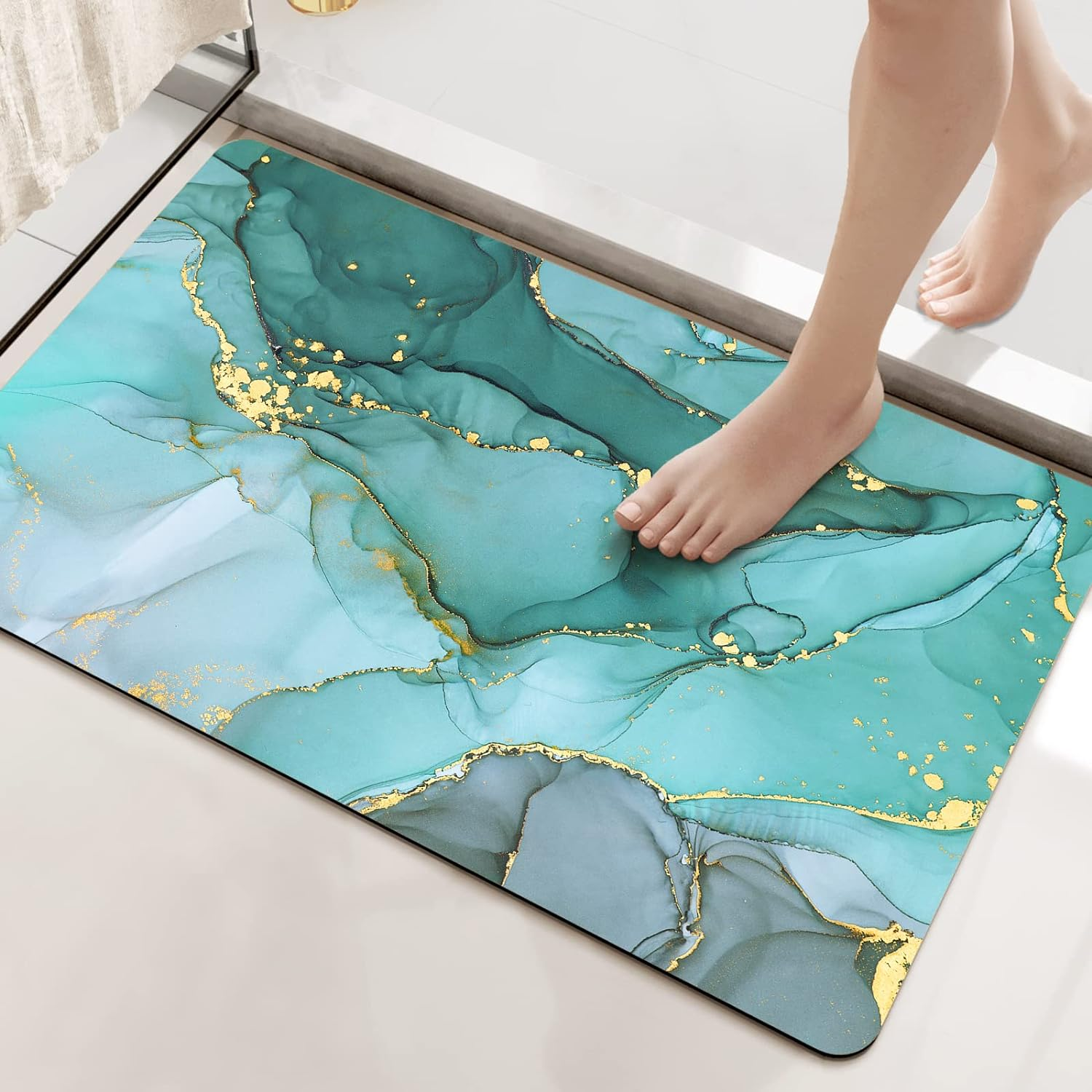 DEXI Bath Mat Rugs Bathroom Floor Mat Super Absorbent Ultra Thin Low Profile ... - Picture 13 of 17
