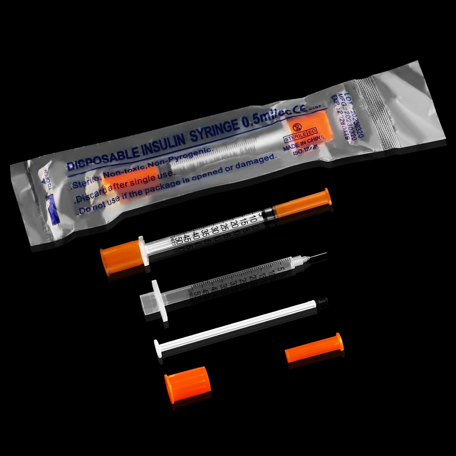 0.5ml 31Ga 1/4-Inch (6mm) Disposable Syringe, Sterile Individually Wrapped, P... - Picture 7 of 14
