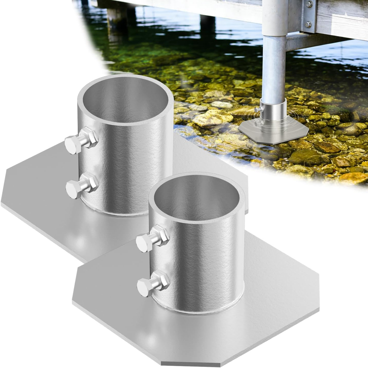 Stationary Dock Bottom Pad 2 Pcs, 8