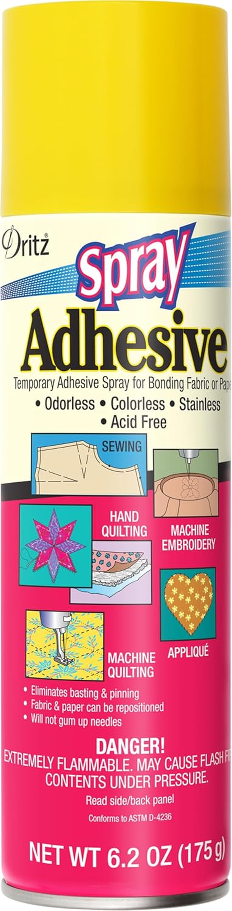 Dritz 403 Spray Adhesive Clear, 6 Ounces