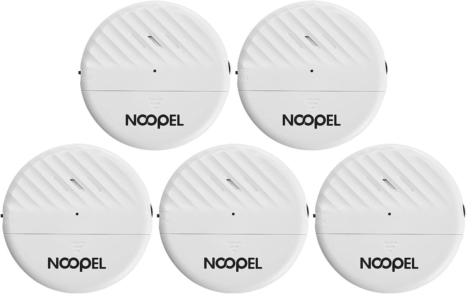 Glass Break Sensor 5 Pack, 125Db Loud Vibration Window Alarms for Home Security, Anti-Theft Protection with Adjustable Sensitivity Settings & Low Battery Indicator