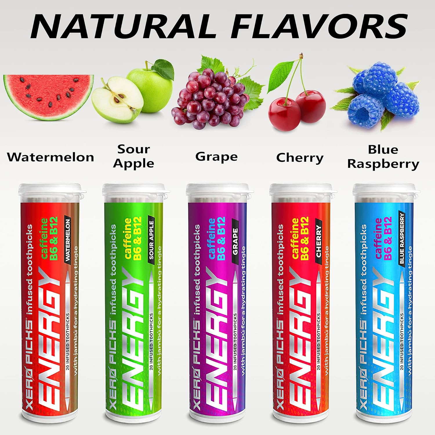 Xero Picks Energy Infused Flavored Toothpicks with Caffeine, B12 and B6 (Vari... - Picture 7 of 14