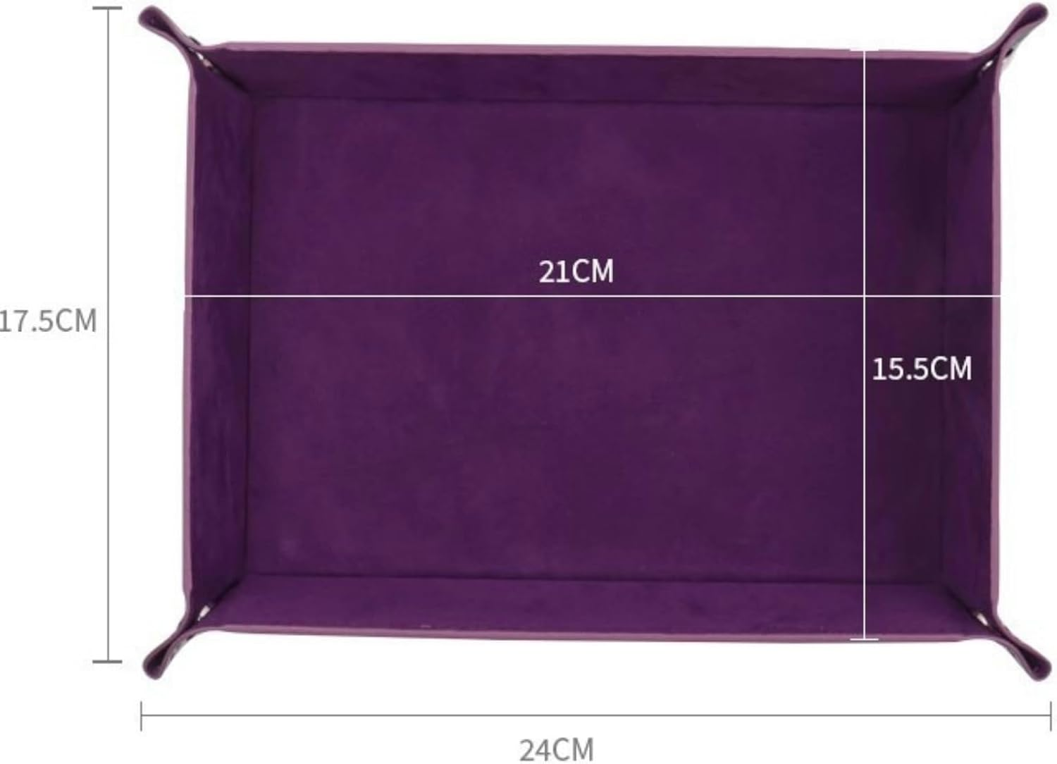 HiLLeo DND Dice Tray 2pcs Rectangle Portable Folding Dice Rolling Tray for Du... - Picture 3 of 18