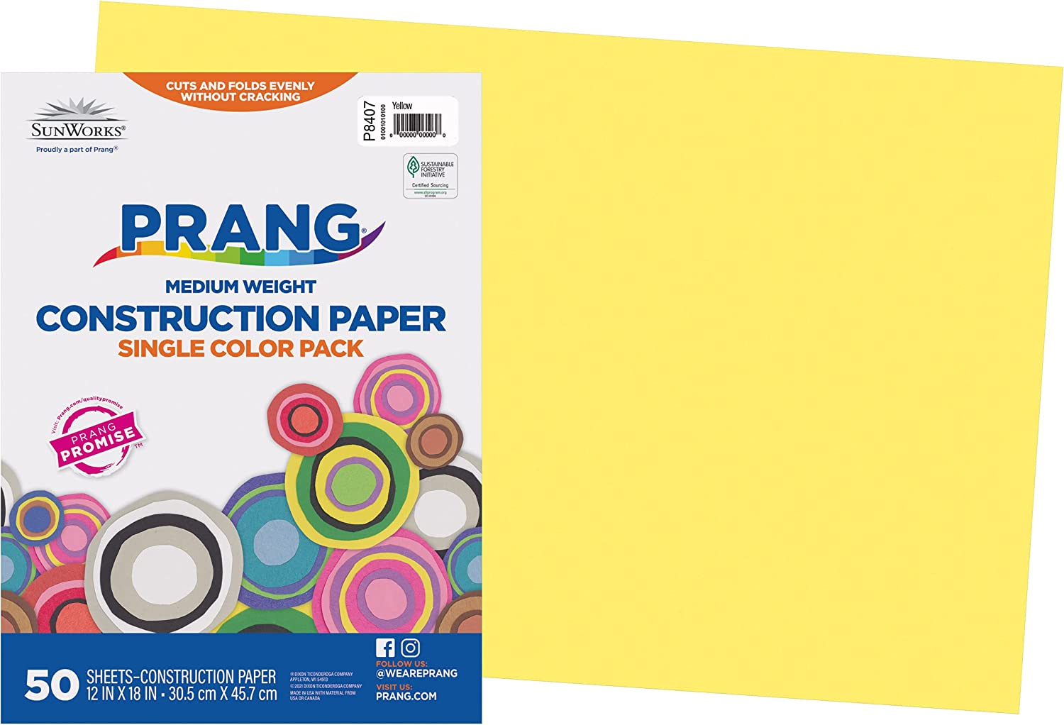 (Formerly ) Construction Paper, Yellow, 12