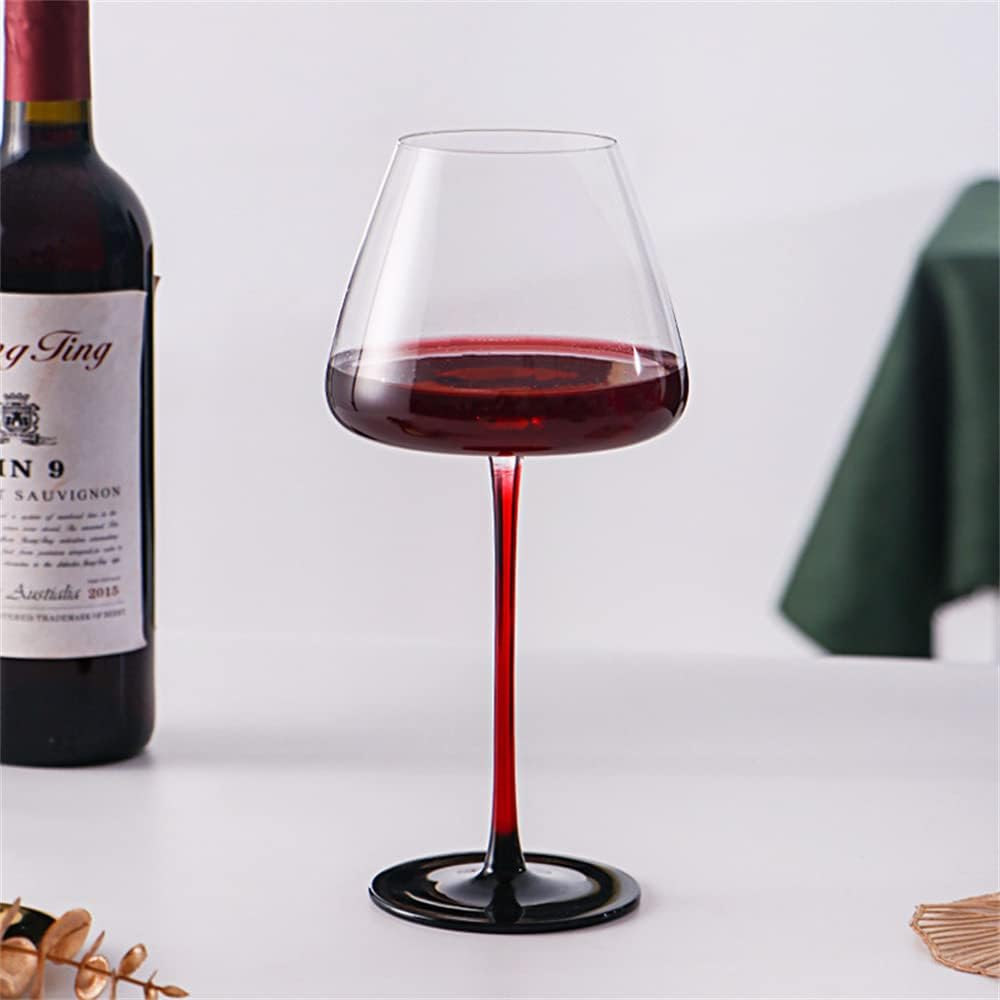 HALAWAKA Lead-Free Crystal Concave Bottom Red Wine Glasses Goblet(2PC) - Blac... - Picture 11 of 16