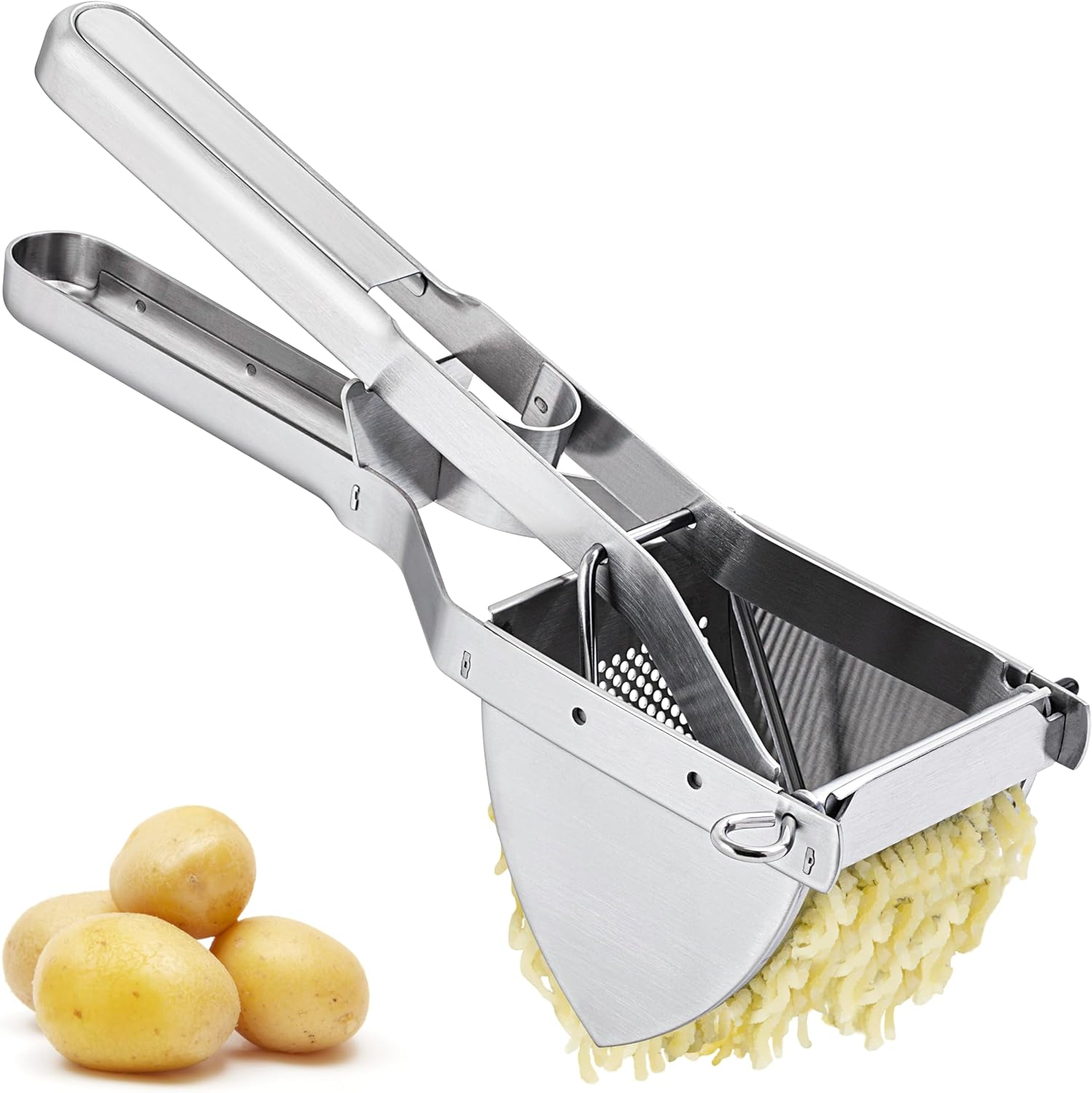 Potato Ricer, Stainless Steel Potato Masher & Squeezer, Extra Large Capacity Ricer for Mashed Potatoes, Ergonomic Comfort Grip