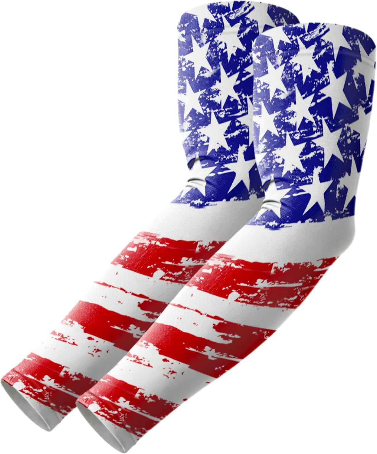 Flag Arm Sleeves, Cooling Sun Protection Compression for Men/Women