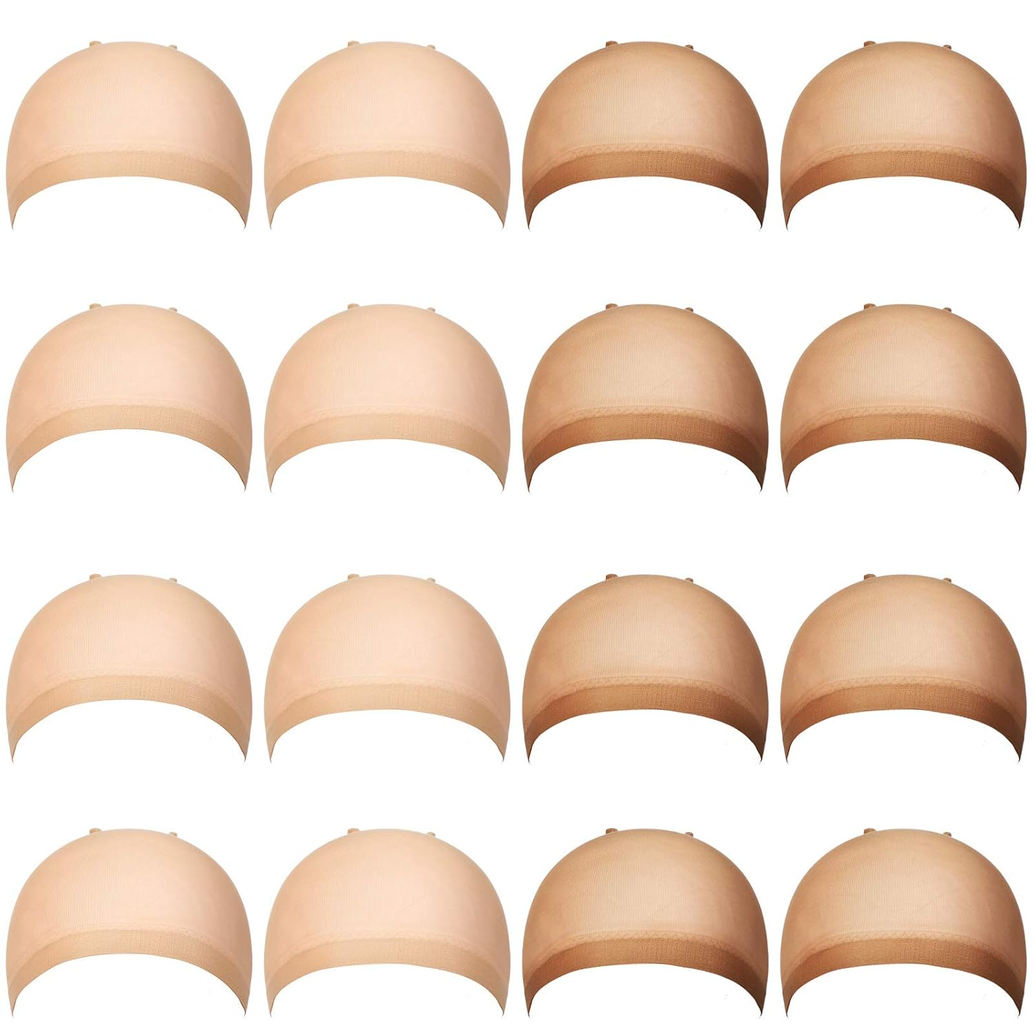 100 Pcs Wig Caps Stocking Caps for Wigs Stretchy Nylon Wig Cap for Women Elastic Medium Nude Wig Cap for Halloween Cosplay(Beige and Natural Nude)