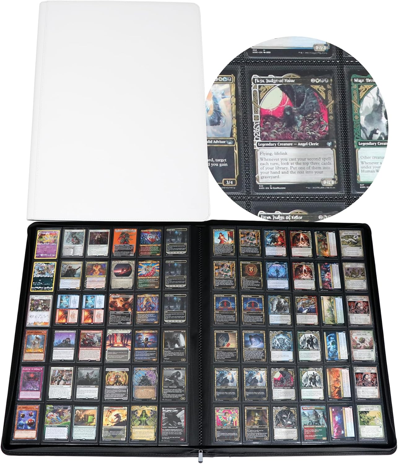 2 pocket card binder Foalgo 9 Binder, Premium Zip Trading Card Binder, 540 Double Sided Pocket PU Collection Binder, Collector Album, Card Folder for MTG, TCG, Sports Cards (Black) : Toys & Games This Binder Offers The Perfect Blend Of Functionality Card Supplies Black 2-Pocket Binder