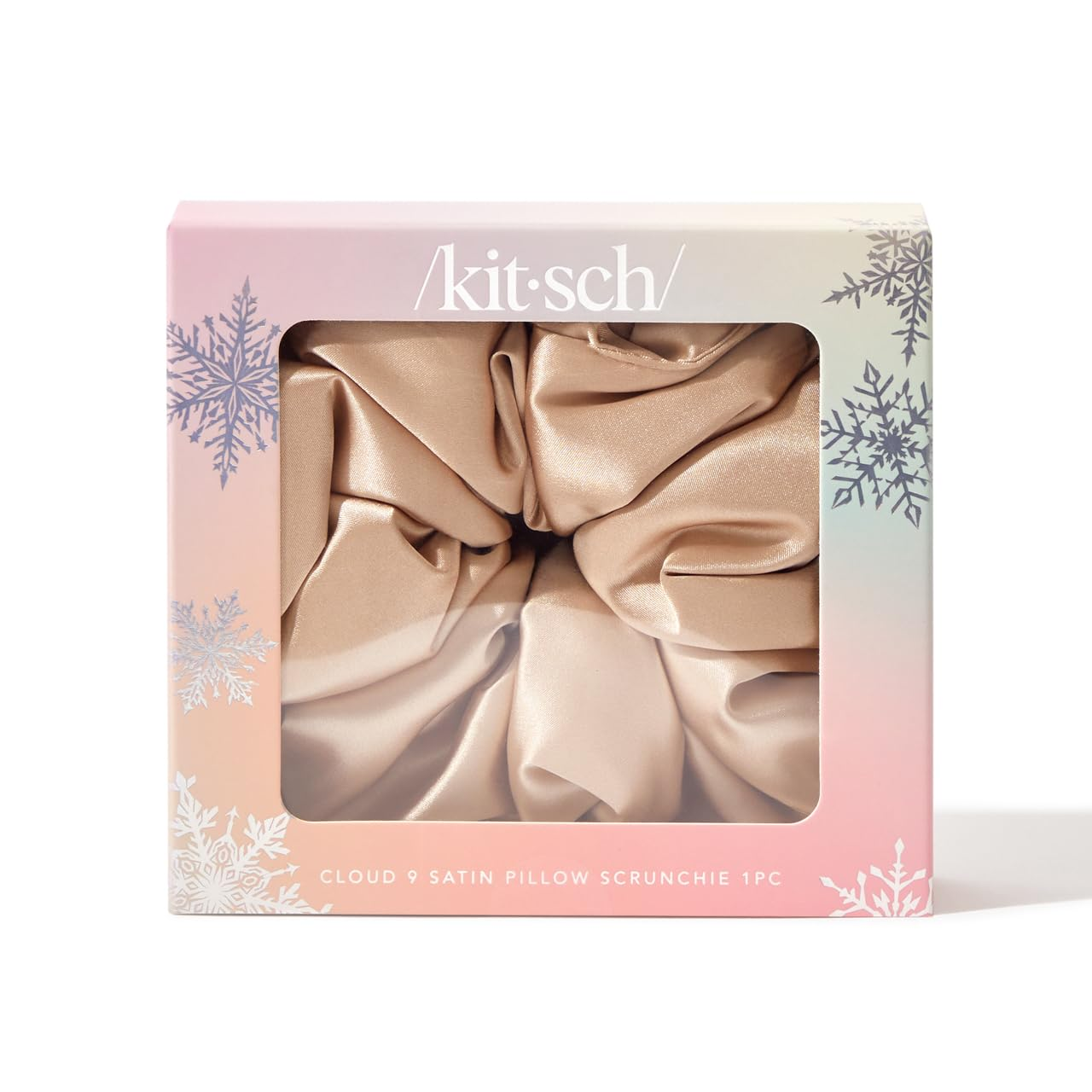 Champagne Satin No-Crease Scrunchie for Women