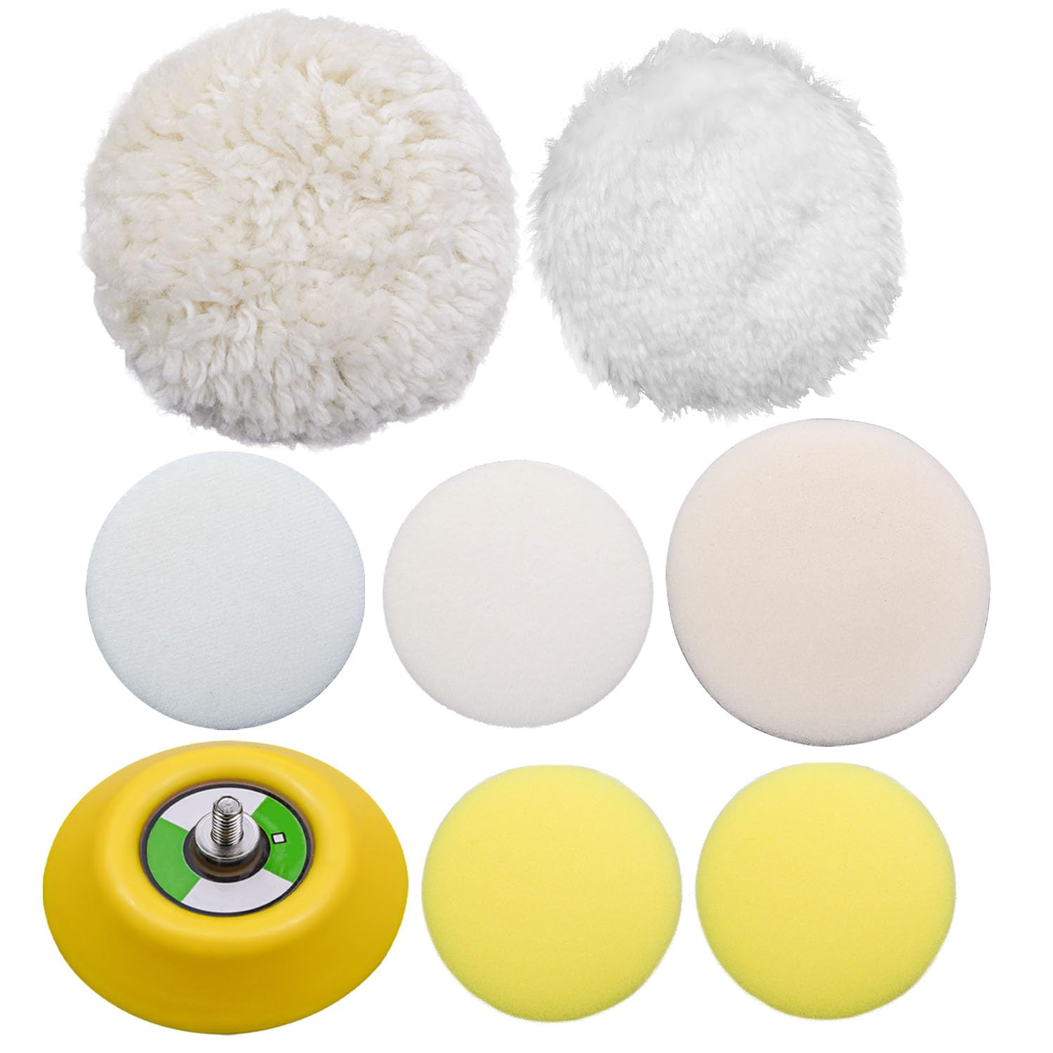 Buffing Polishing Pads Kit Fit for Milwaukee Electric Tools M12 Spot Polisher/Sander, Sander Accessory Kit Replacement Polishing Pad Replace 49-36-2438