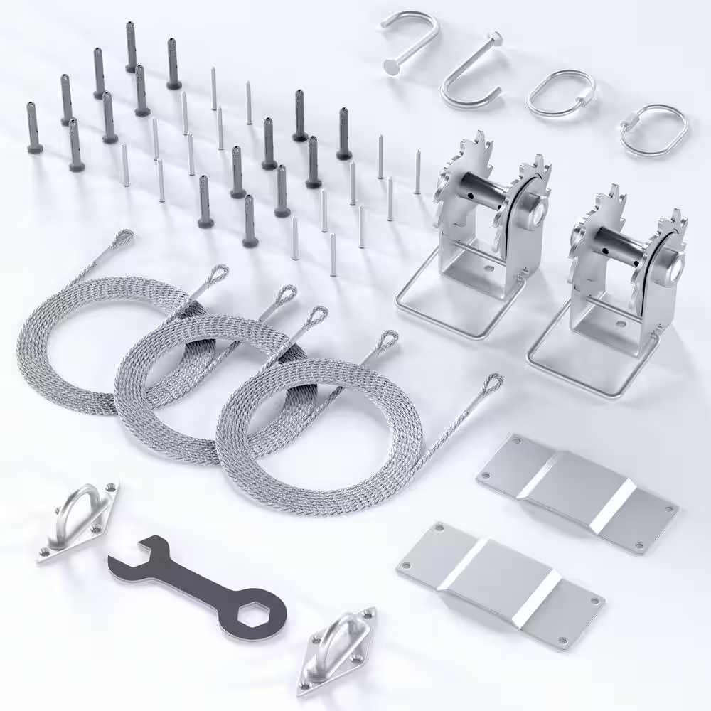 Rectangle Square Sun Shade Sail Installation Winch Hardware Kit