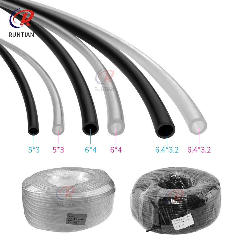 10 Meters Transparent Ink Tube for Solvent UV Inkjet Printer 6x4 5x3mm UV Ink Pipe for DTF Printer Ink Tube