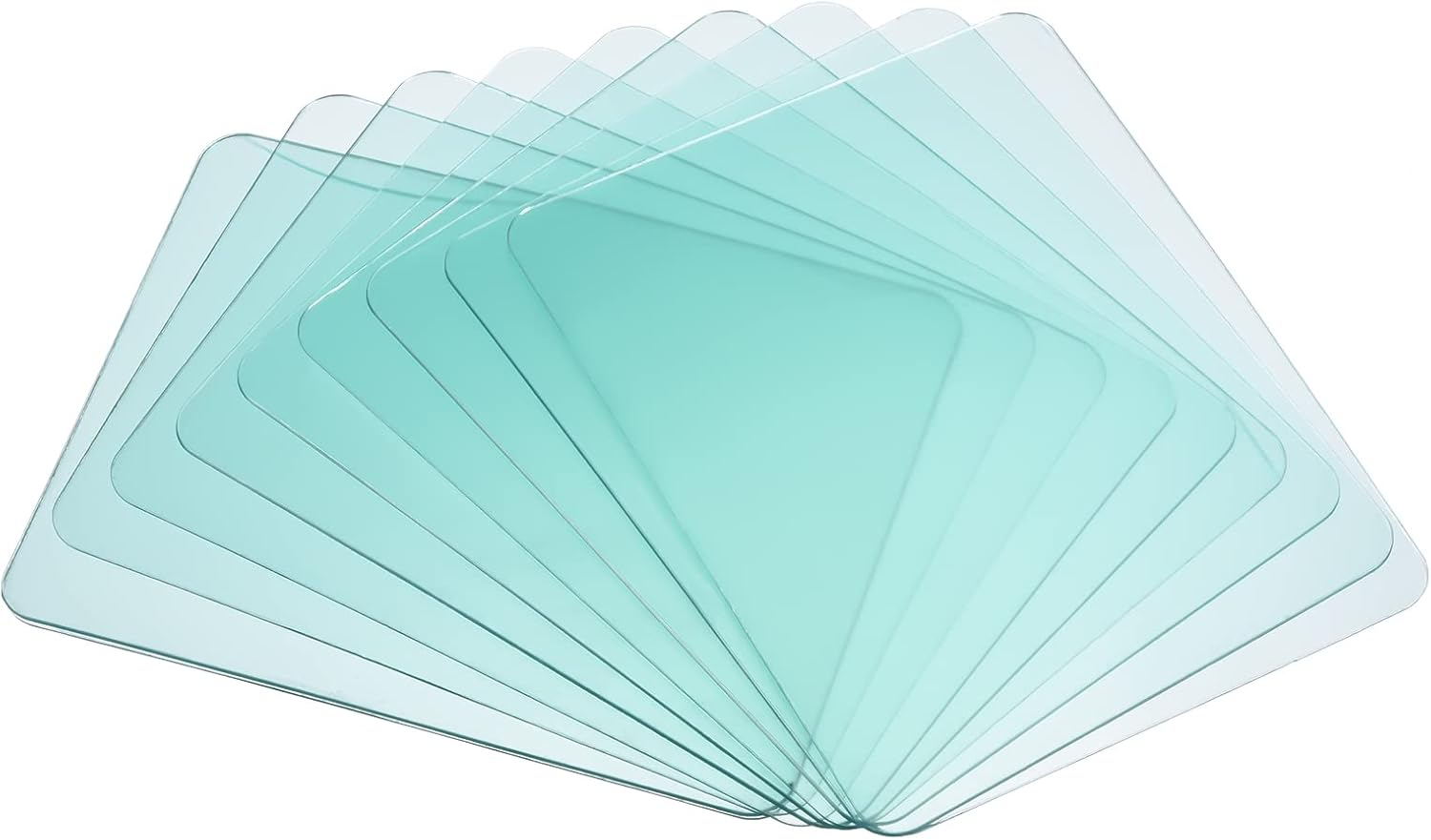 4.5 X 3.5 Inch Welding Protection Lens, 10 Pack Transparent Protective Replacement round Angle for Solar, Clear