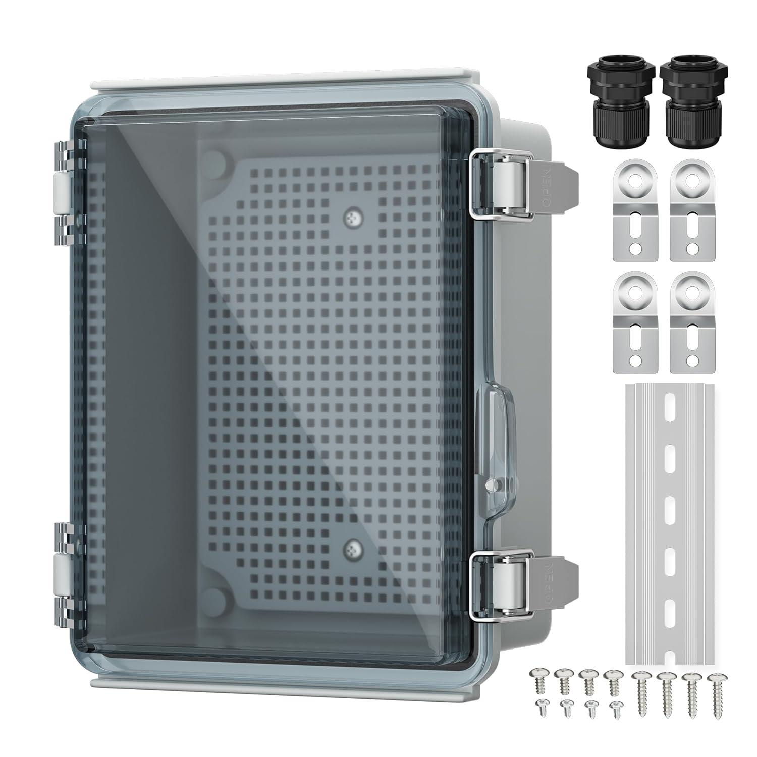 Outdoor Wifi Enclosure Weatherproof Locking Outdoor Wifi Box Plastic Waterproof Switch Router Enclosure Box 8.7X6.7X4.3
