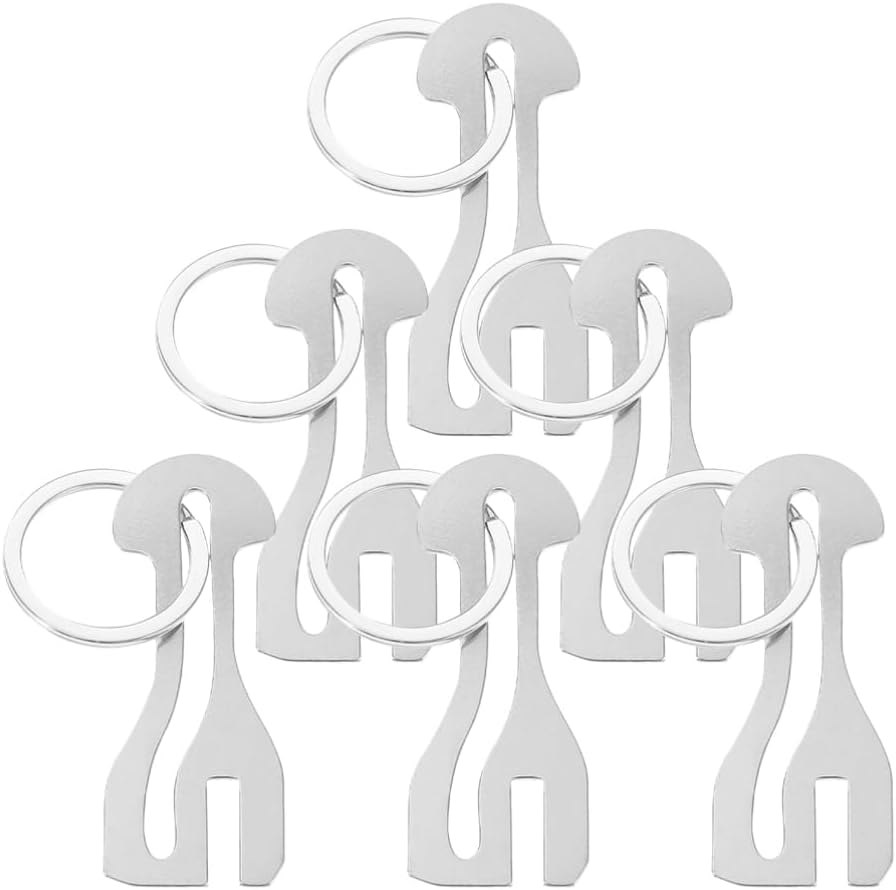 Operitacx 4 Pcs Shopping Trolley Token, Alloy Key Ring Quarter Holder Keychai... - Picture 10 of 13